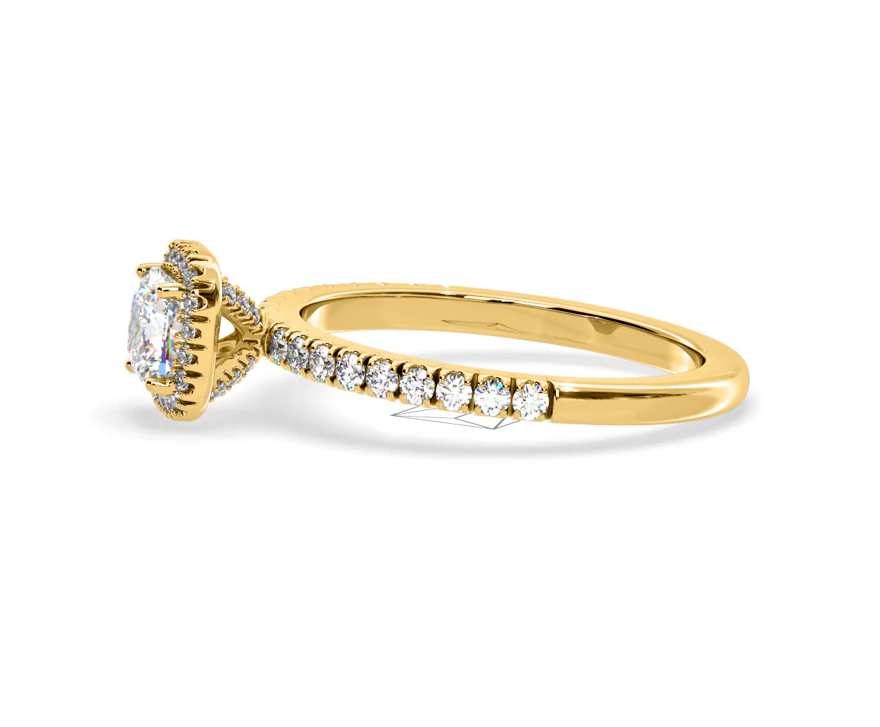 Beatrice Lab Diamond Halo Engagement Ring in 18K Gold 1ct F/VS1 - Image 105