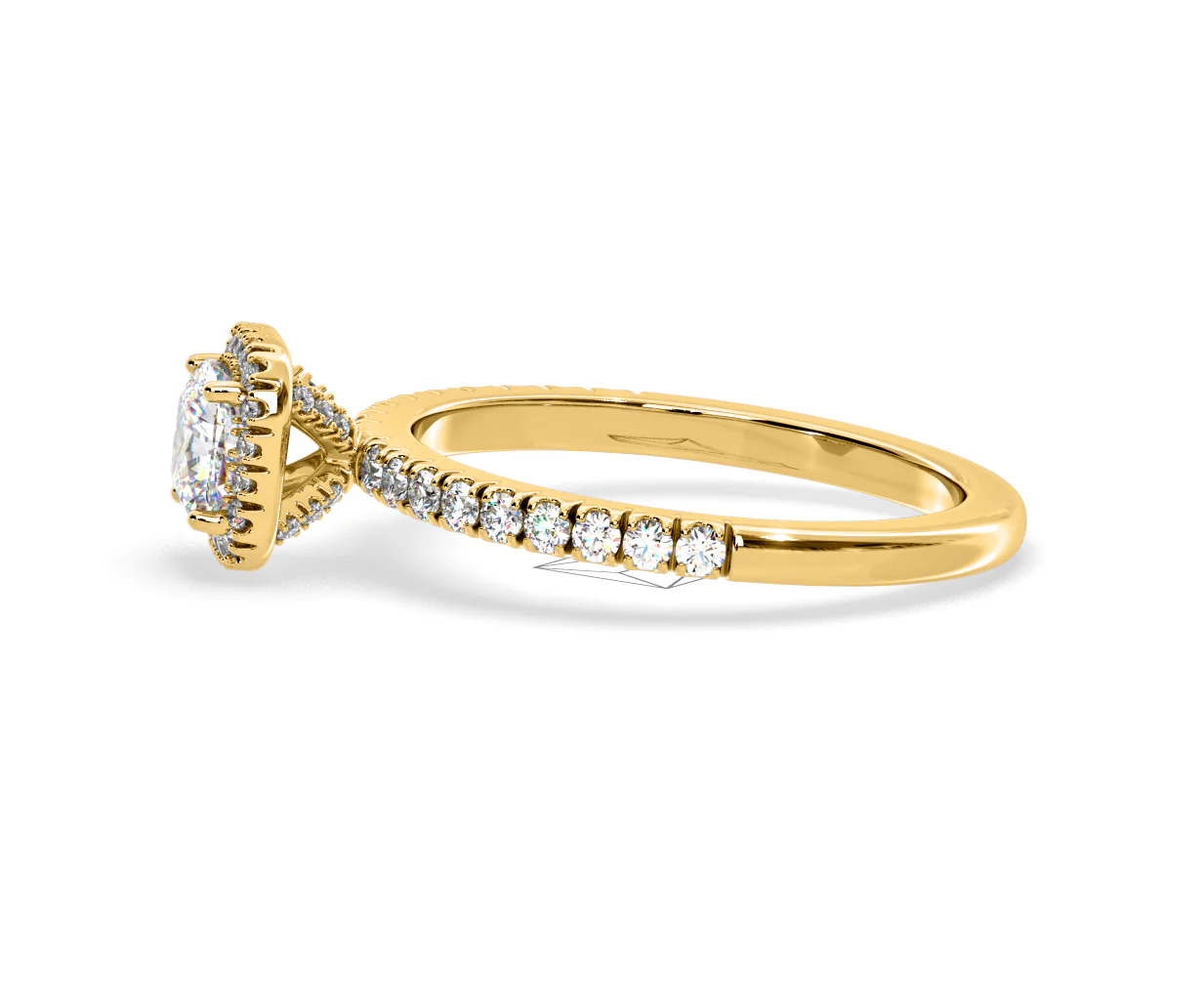 Beatrice Lab Diamond Halo Engagement Ring in 18K Gold 1ct F/VS1 - Image 106