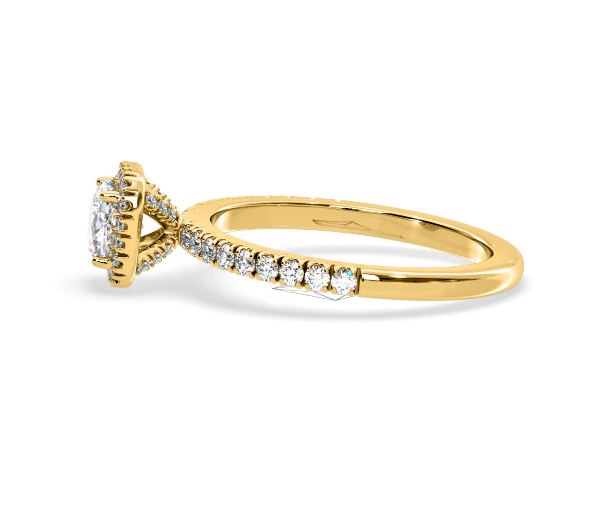 Beatrice Lab Diamond Halo Engagement Ring in 18K Gold 1ct F/VS1 - Image 107