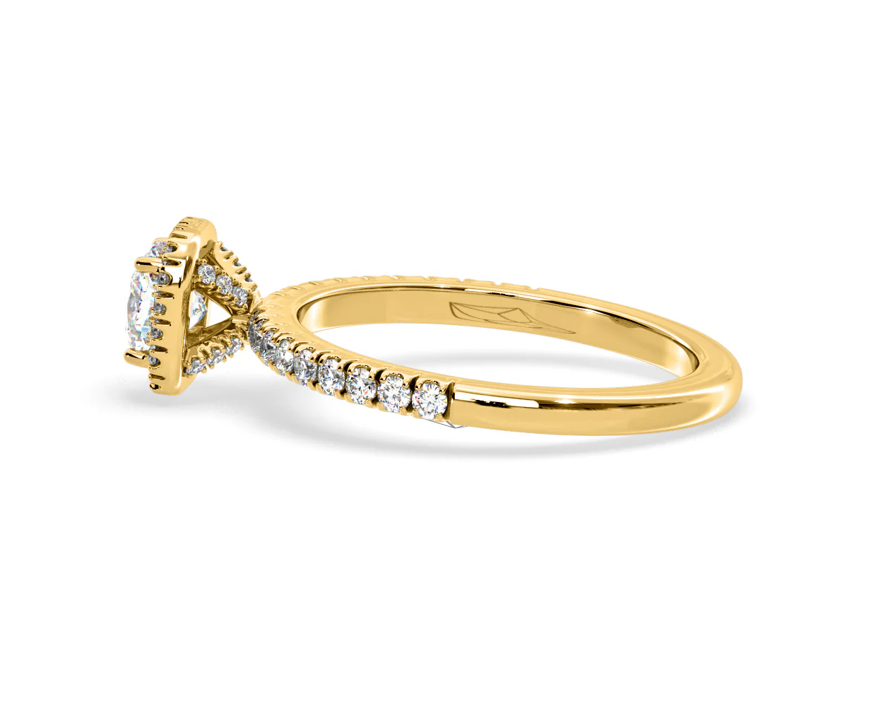 Beatrice Lab Diamond Halo Engagement Ring in 18K Gold 1ct F/VS1 - Image 110
