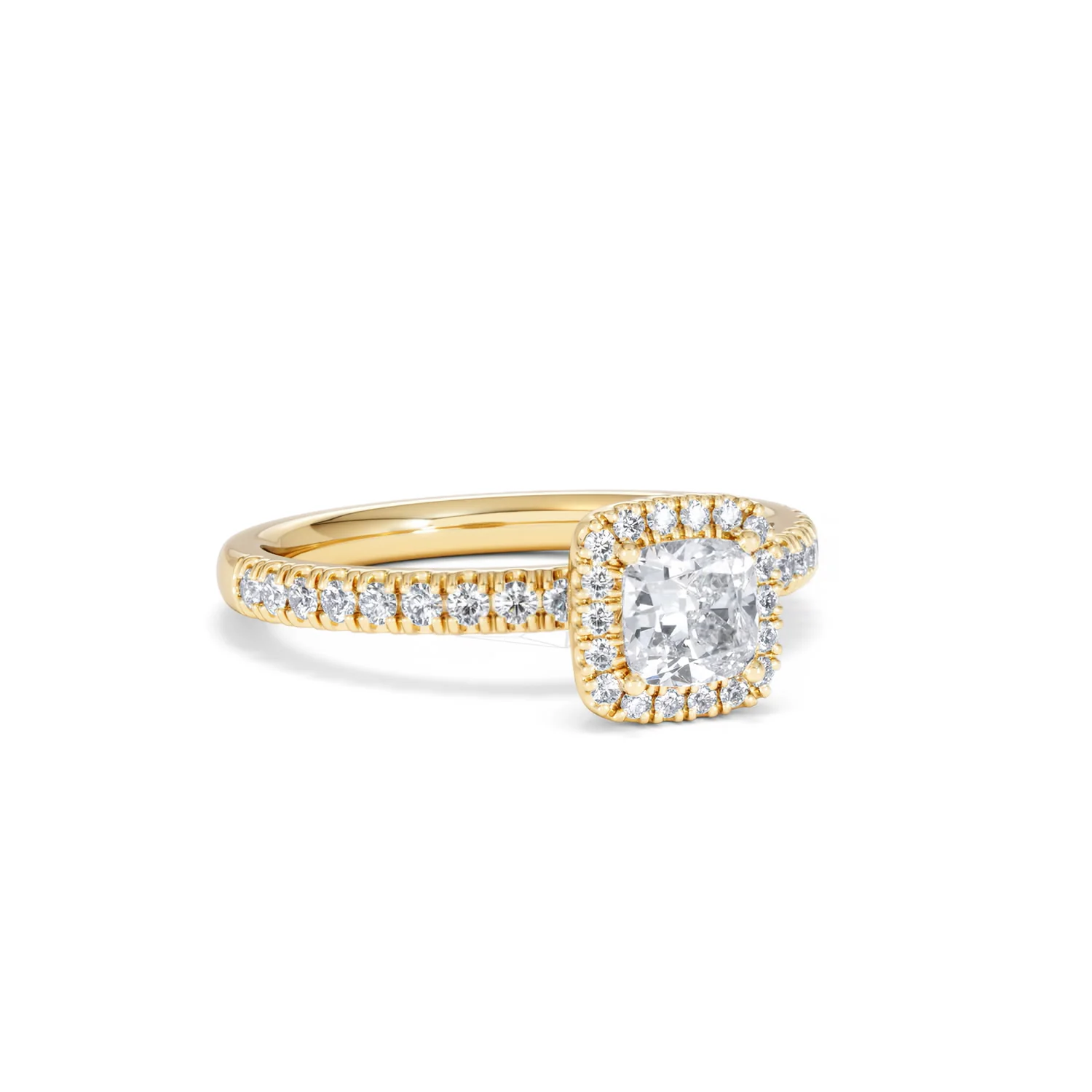 Beatrice Lab Diamond Halo Engagement Ring in 18K Gold 1ct F/VS1 - Image 13