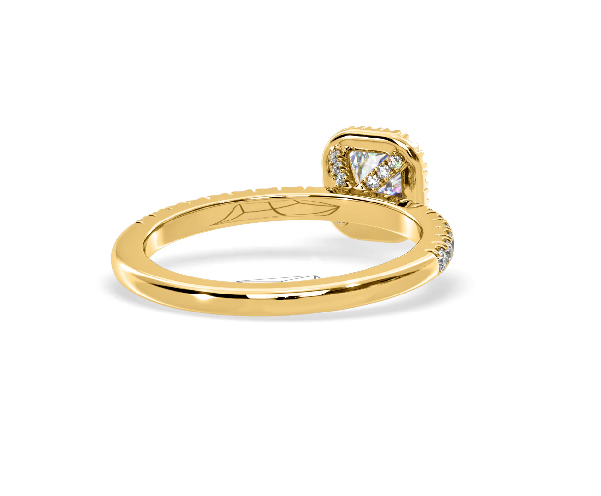 Beatrice Lab Diamond Halo Engagement Ring in 18K Gold 1ct F/VS1 - Image 133