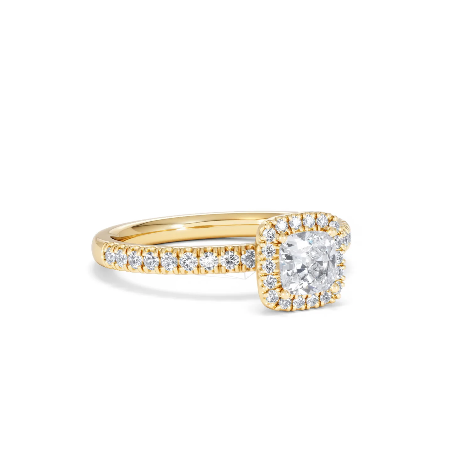 Beatrice Lab Diamond Halo Engagement Ring in 18K Gold 1ct F/VS1 - Image 14