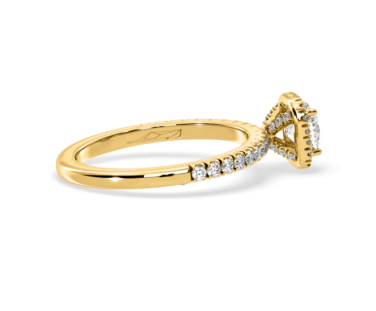 Beatrice Lab Diamond Halo Engagement Ring in 18K Gold 1ct F/VS1 - Image 144