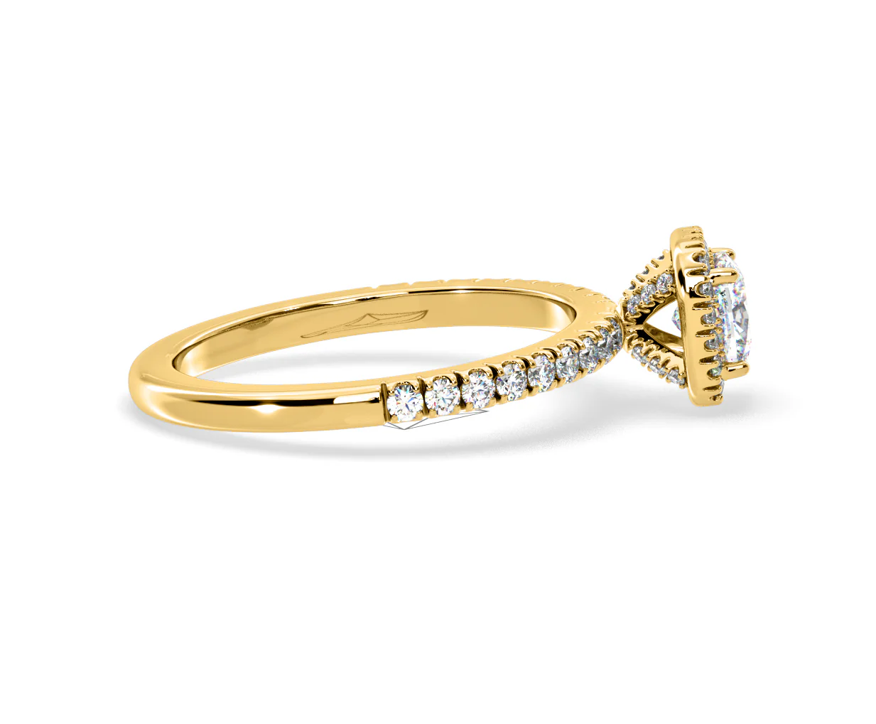 Beatrice Lab Diamond Halo Engagement Ring in 18K Gold 1ct F/VS1 - Image 147