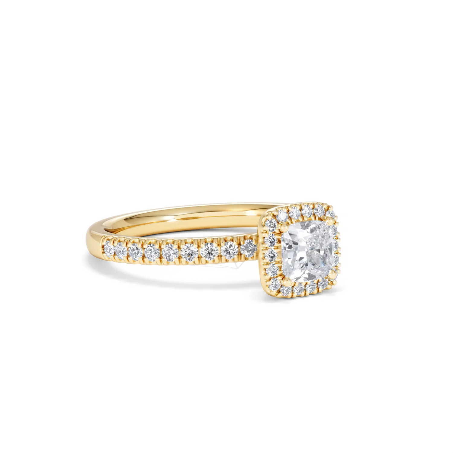Beatrice Lab Diamond Halo Engagement Ring in 18K Gold 1ct F/VS1 - Image 15