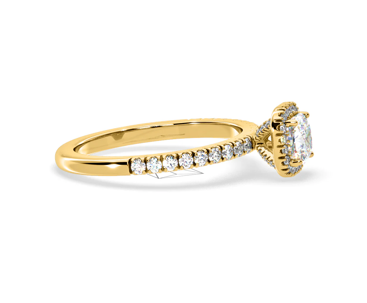 Beatrice Lab Diamond Halo Engagement Ring in 18K Gold 1ct F/VS1 - Image 151