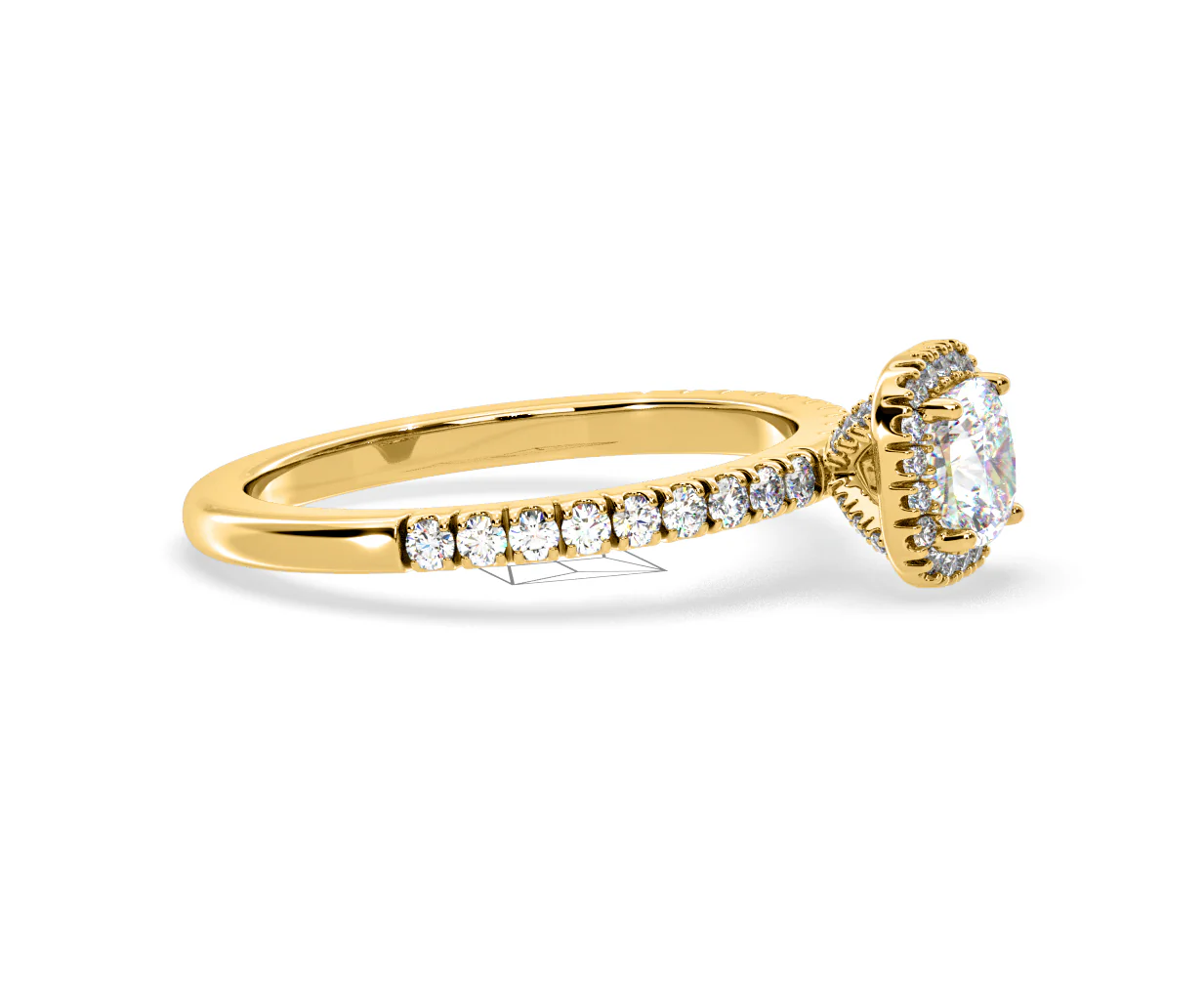 Beatrice Lab Diamond Halo Engagement Ring in 18K Gold 1ct F/VS1 - Image 152