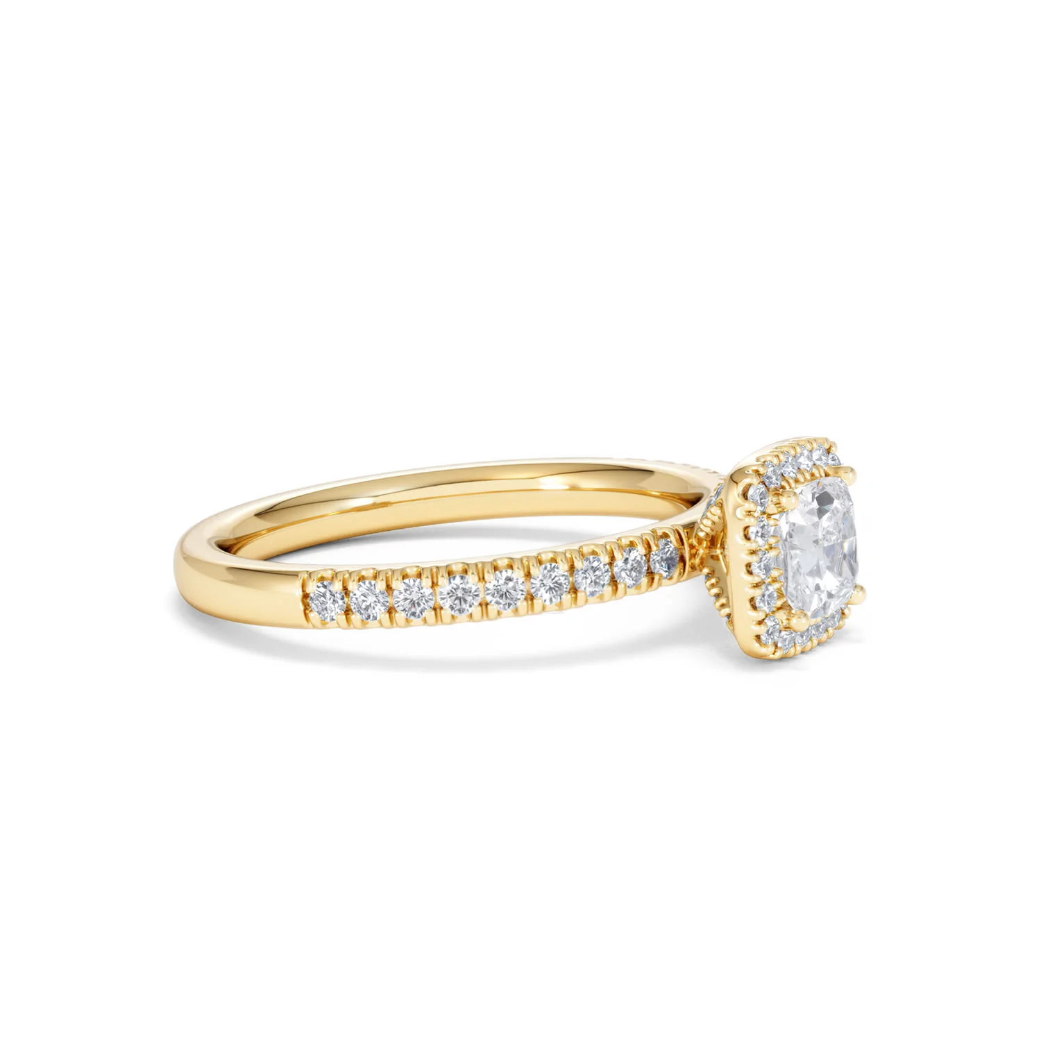 Beatrice Lab Diamond Halo Engagement Ring in 18K Gold 1ct F/VS1 - Image 21
