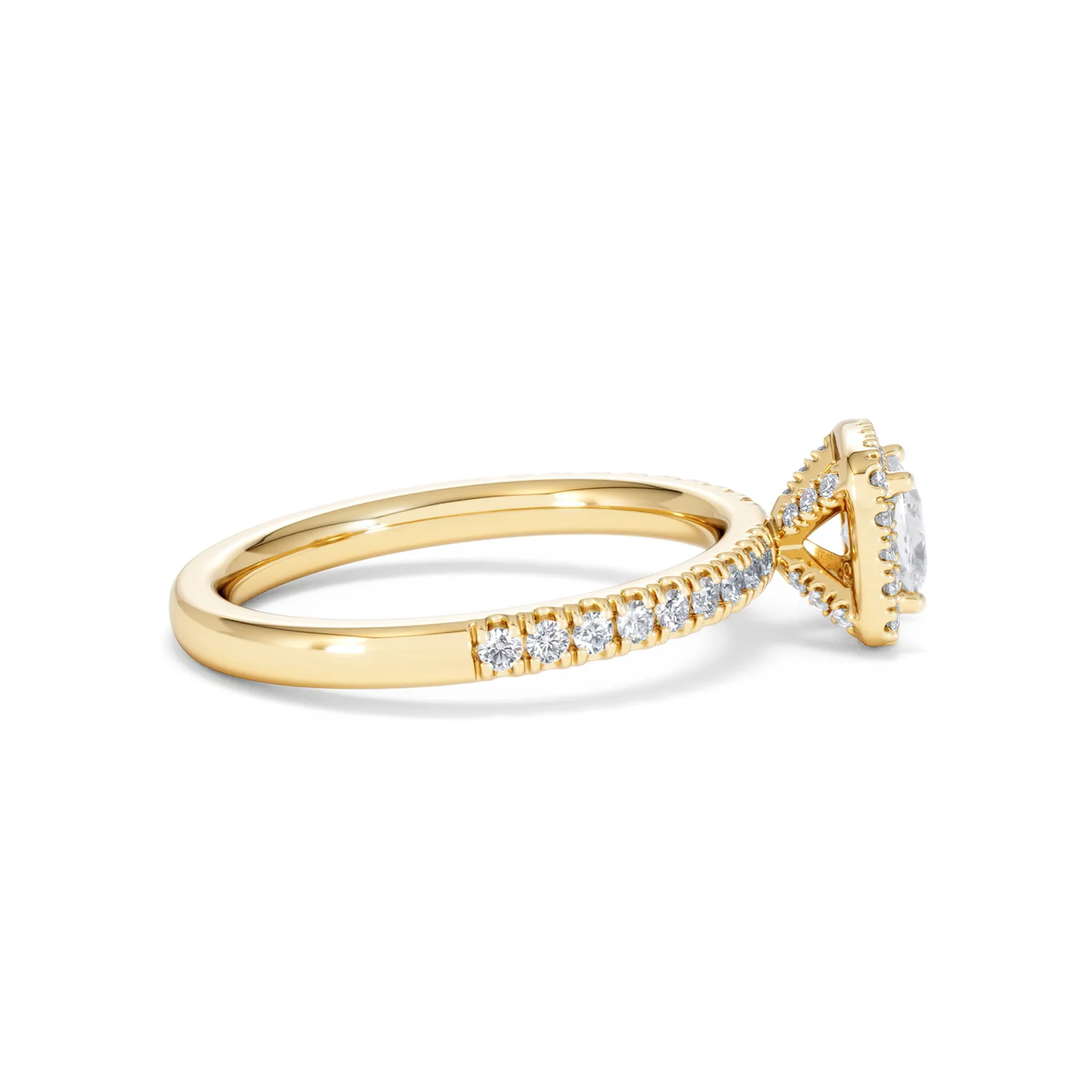 Beatrice Lab Diamond Halo Engagement Ring in 18K Gold 1ct F/VS1 - Image 28