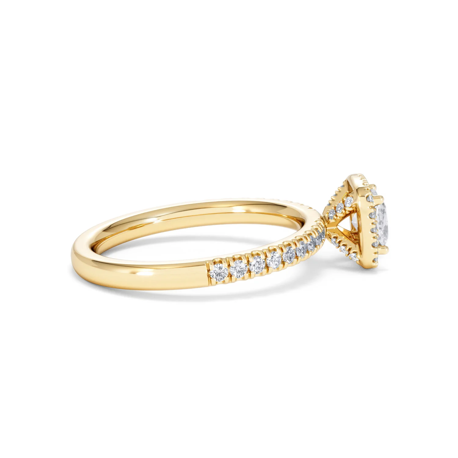 Beatrice Lab Diamond Halo Engagement Ring in 18K Gold 1ct F/VS1 - Image 29