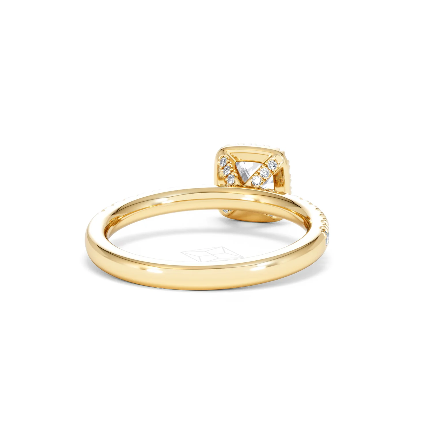 Beatrice Lab Diamond Halo Engagement Ring in 18K Gold 1ct F/VS1 - Image 44