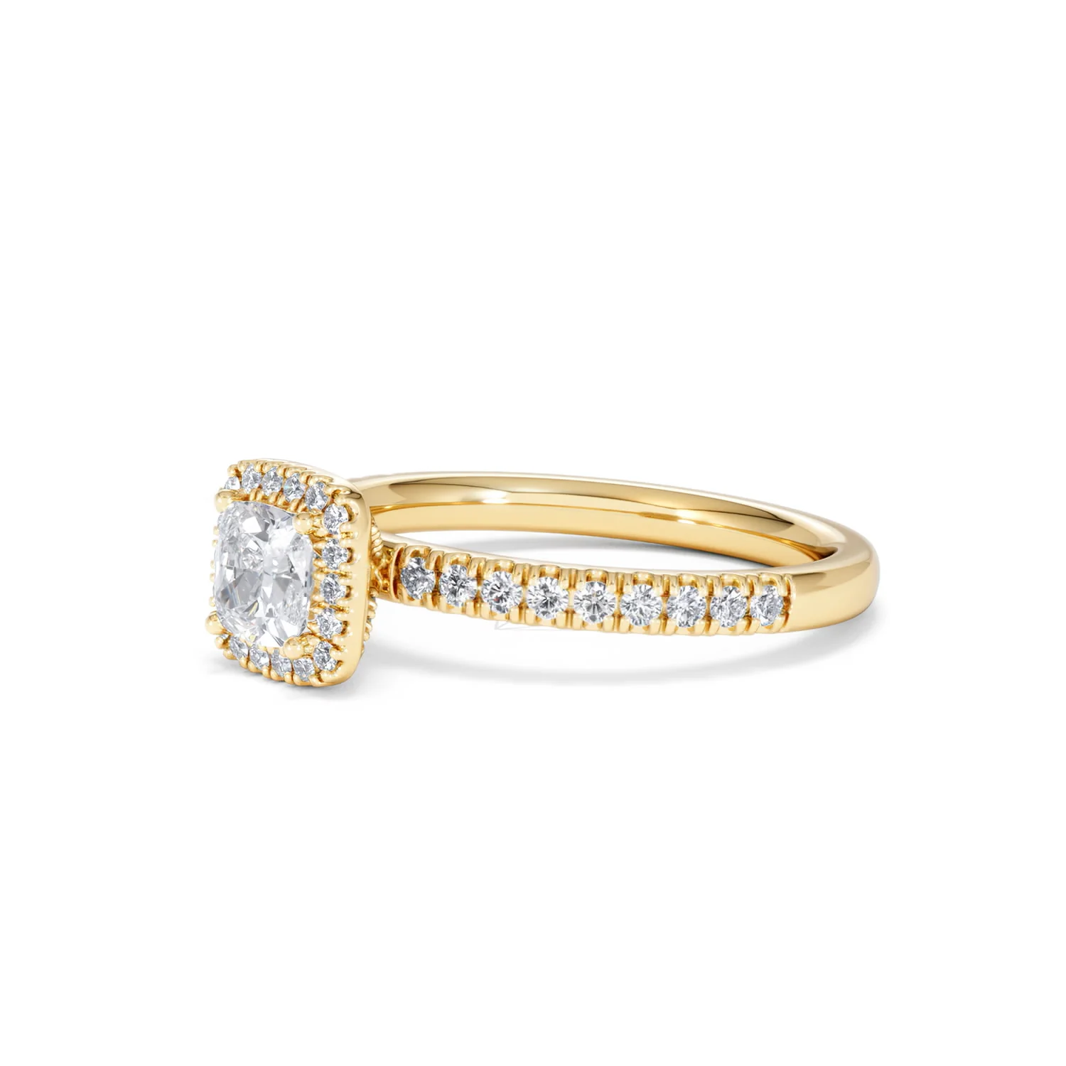 Beatrice Lab Diamond Halo Engagement Ring in 18K Gold 1ct F/VS1 - Image 77