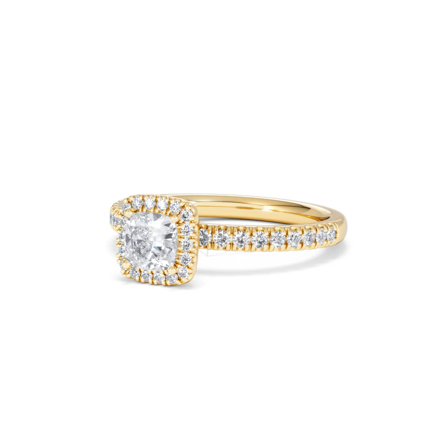 Beatrice Lab Diamond Halo Engagement Ring in 18K Gold 1ct F/VS1 - Image 82