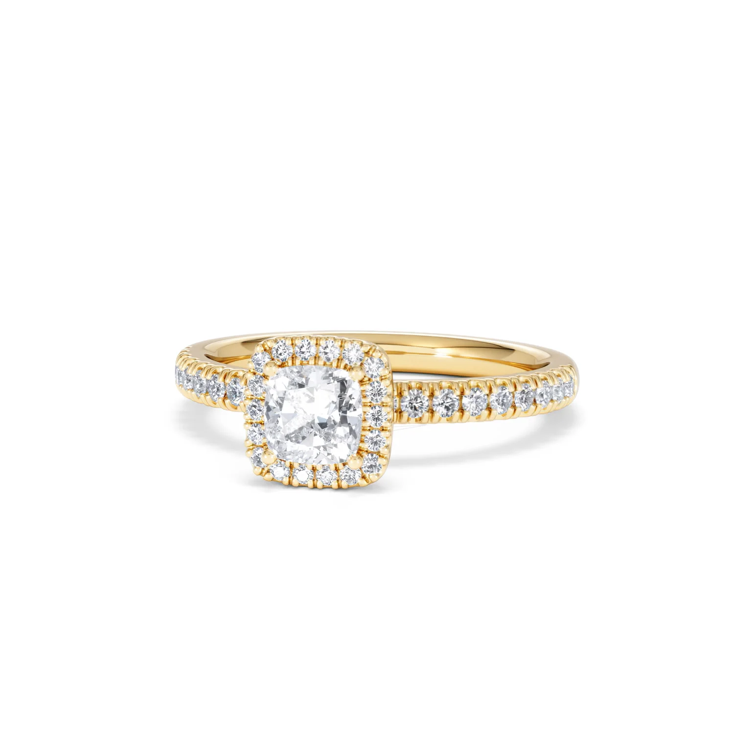Beatrice Lab Diamond Halo Engagement Ring in 18K Gold 1ct F/VS1 - Image 85