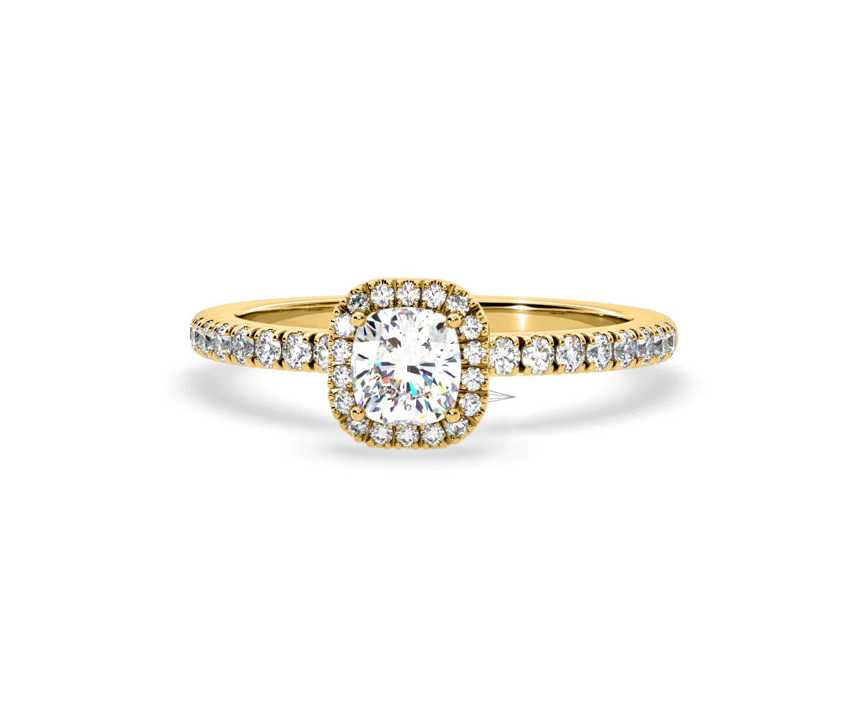 Beatrice Lab Diamond Halo Engagement Ring in 18K Gold 1ct F/VS1 - Image 89
