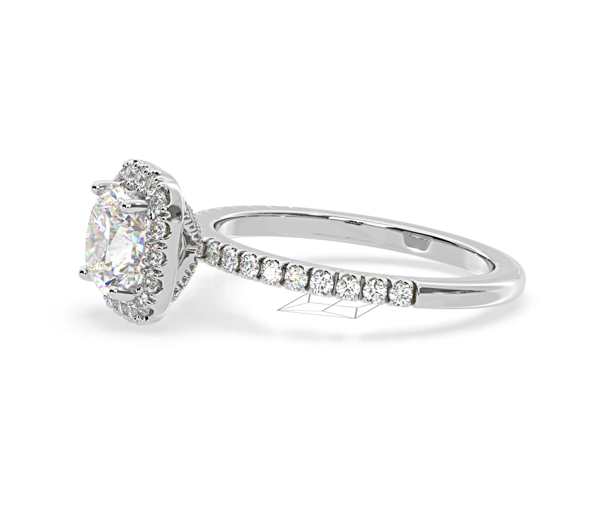 Beatrice Lab Diamond Halo Engagement Ring in Platinum 1.65ct F/VS1 - Image 103