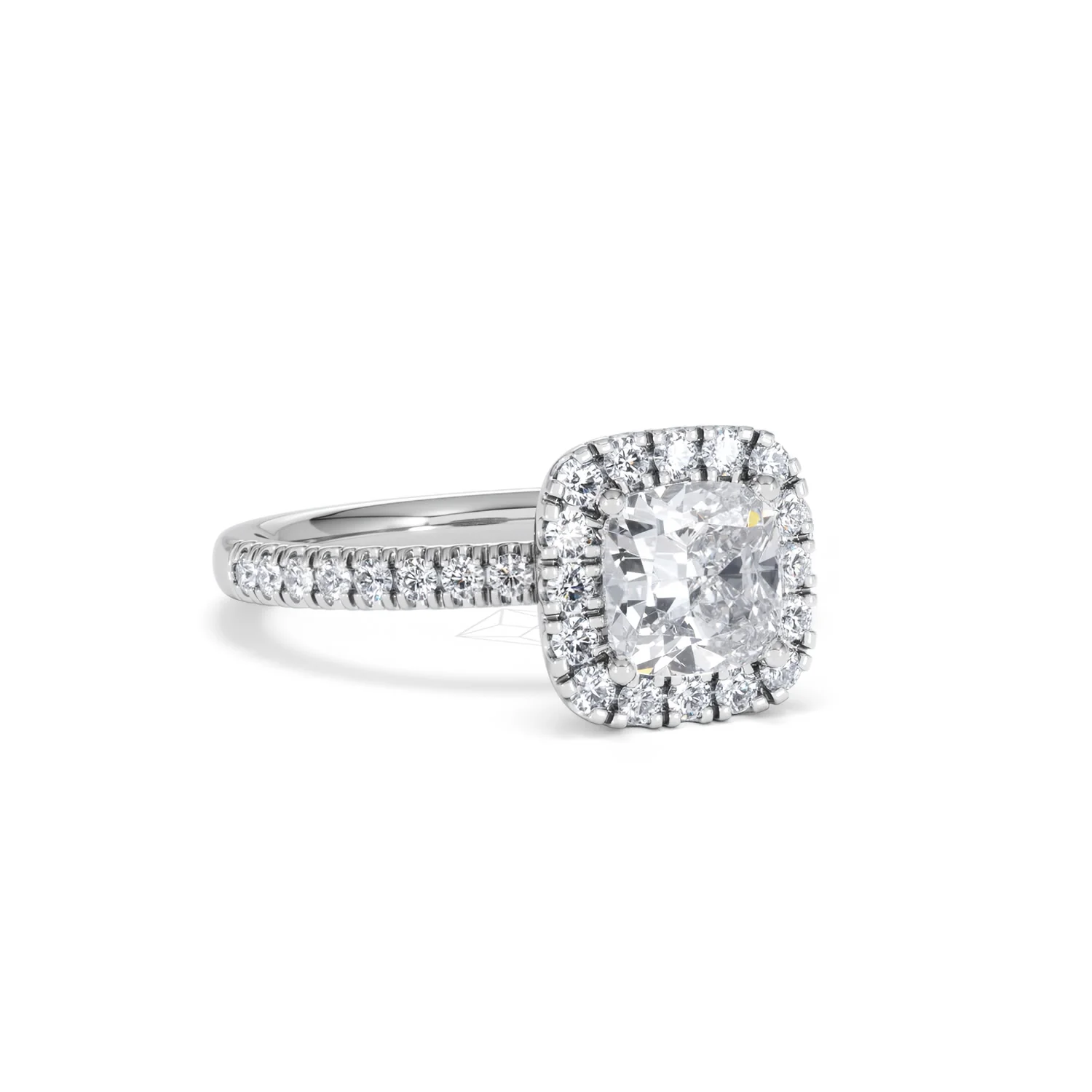 Beatrice Lab Diamond Halo Engagement Ring in Platinum 1.65ct F/VS1 - Image 13