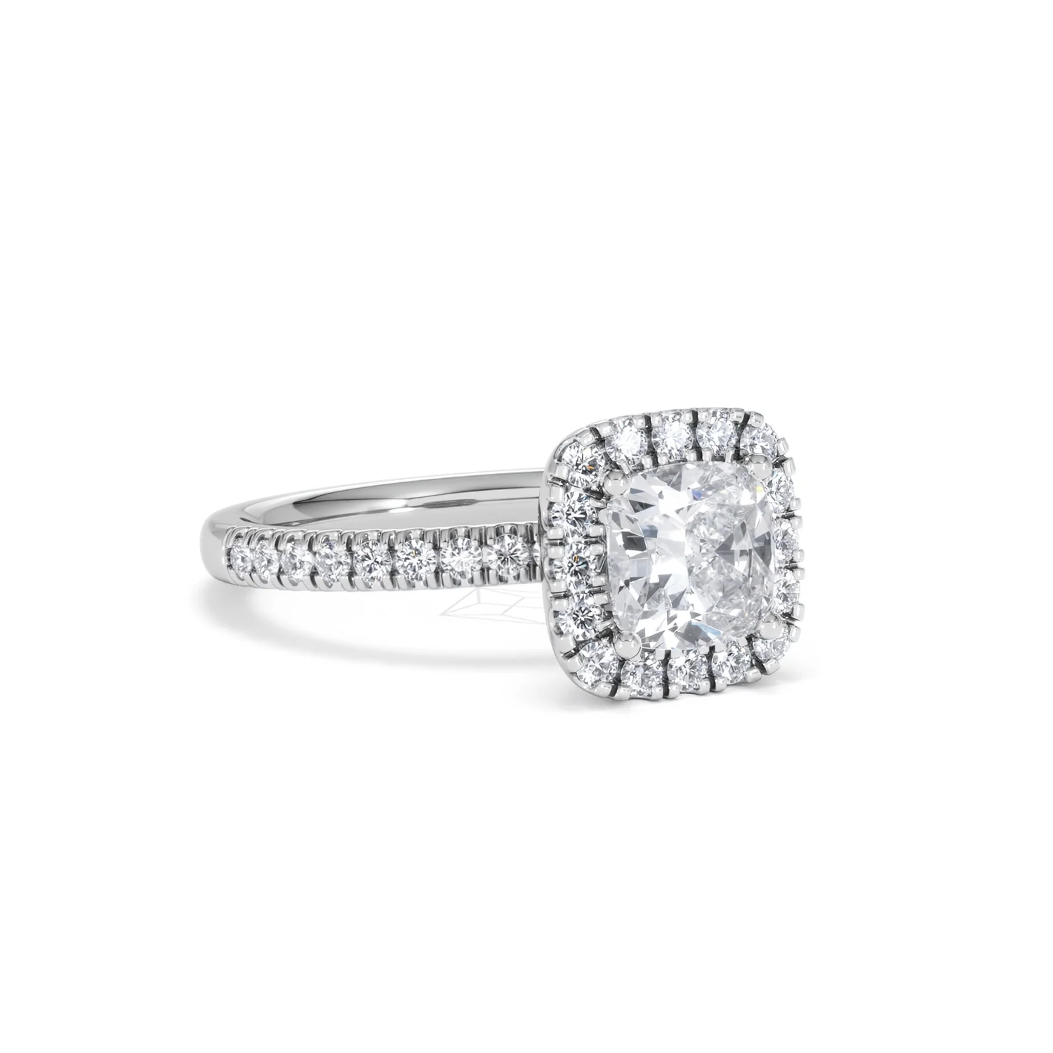 Beatrice Lab Diamond Halo Engagement Ring in Platinum 1.65ct F/VS1 - Image 14