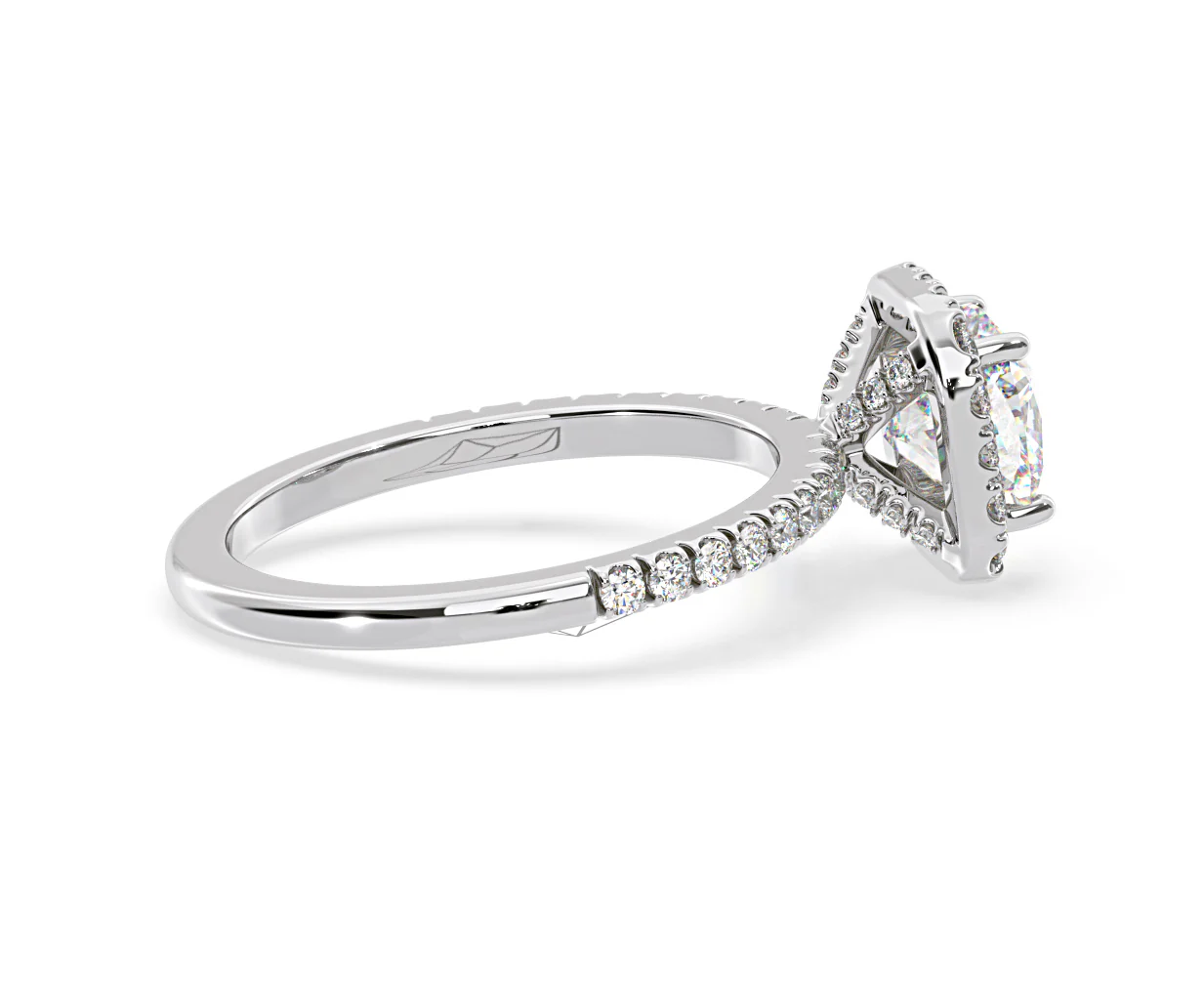 Beatrice Lab Diamond Halo Engagement Ring in Platinum 1.65ct F/VS1 - Image 144