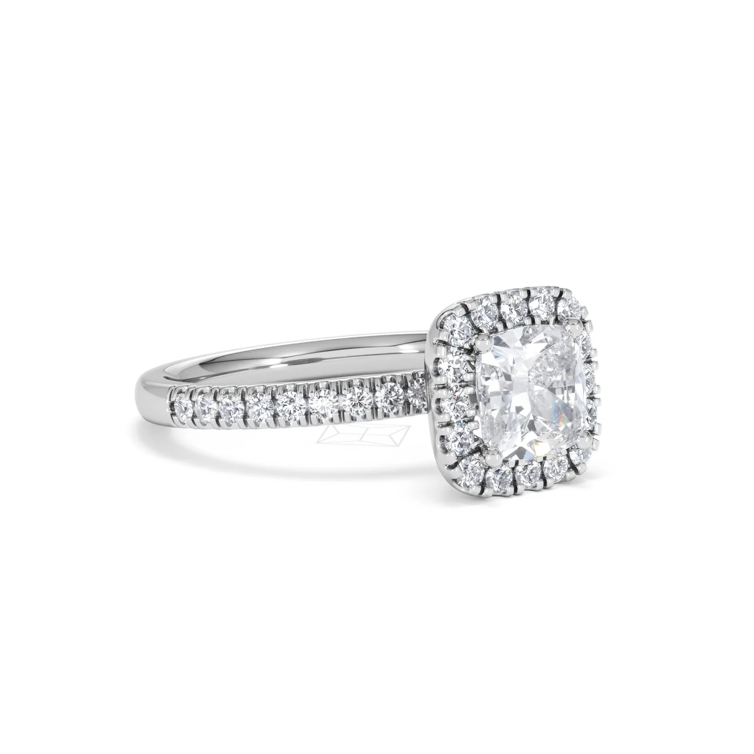 Beatrice Lab Diamond Halo Engagement Ring in Platinum 1.65ct F/VS1 - Image 16