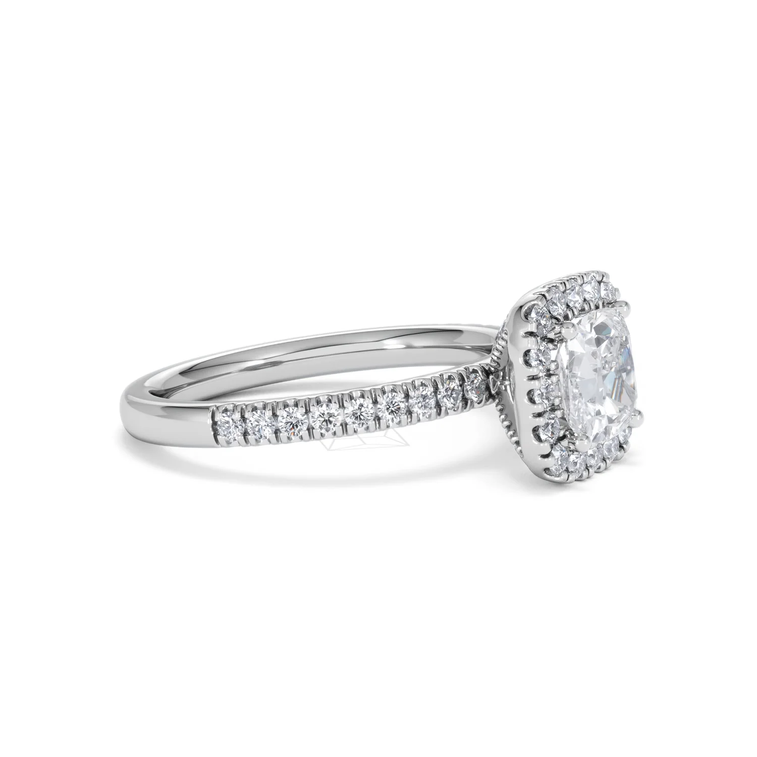 Beatrice Lab Diamond Halo Engagement Ring in Platinum 1.65ct F/VS1 - Image 21