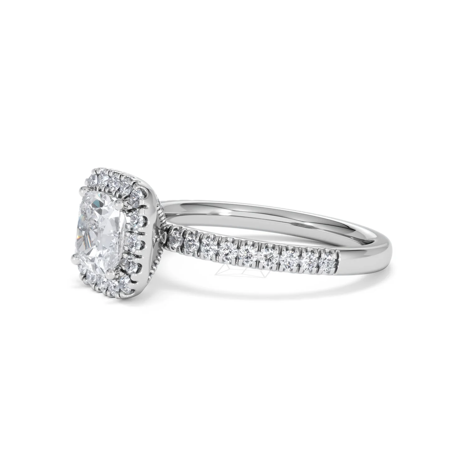 Beatrice Lab Diamond Halo Engagement Ring in Platinum 1.65ct F/VS1 - Image 75