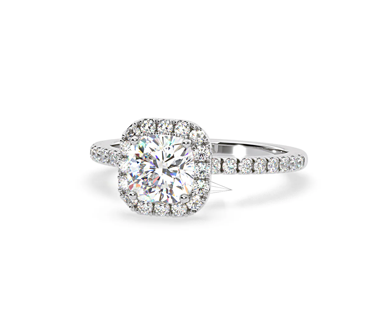 Beatrice Lab Diamond Halo Engagement Ring in Platinum 1.65ct F/VS1 - Image 91