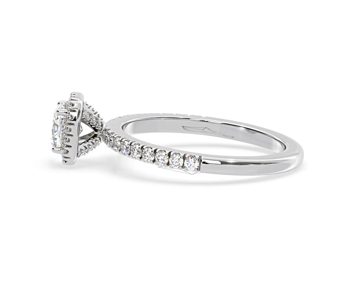 Beatrice Lab Diamond Halo Engagement Ring in Platinum 1ct F/VS1 - Image 108