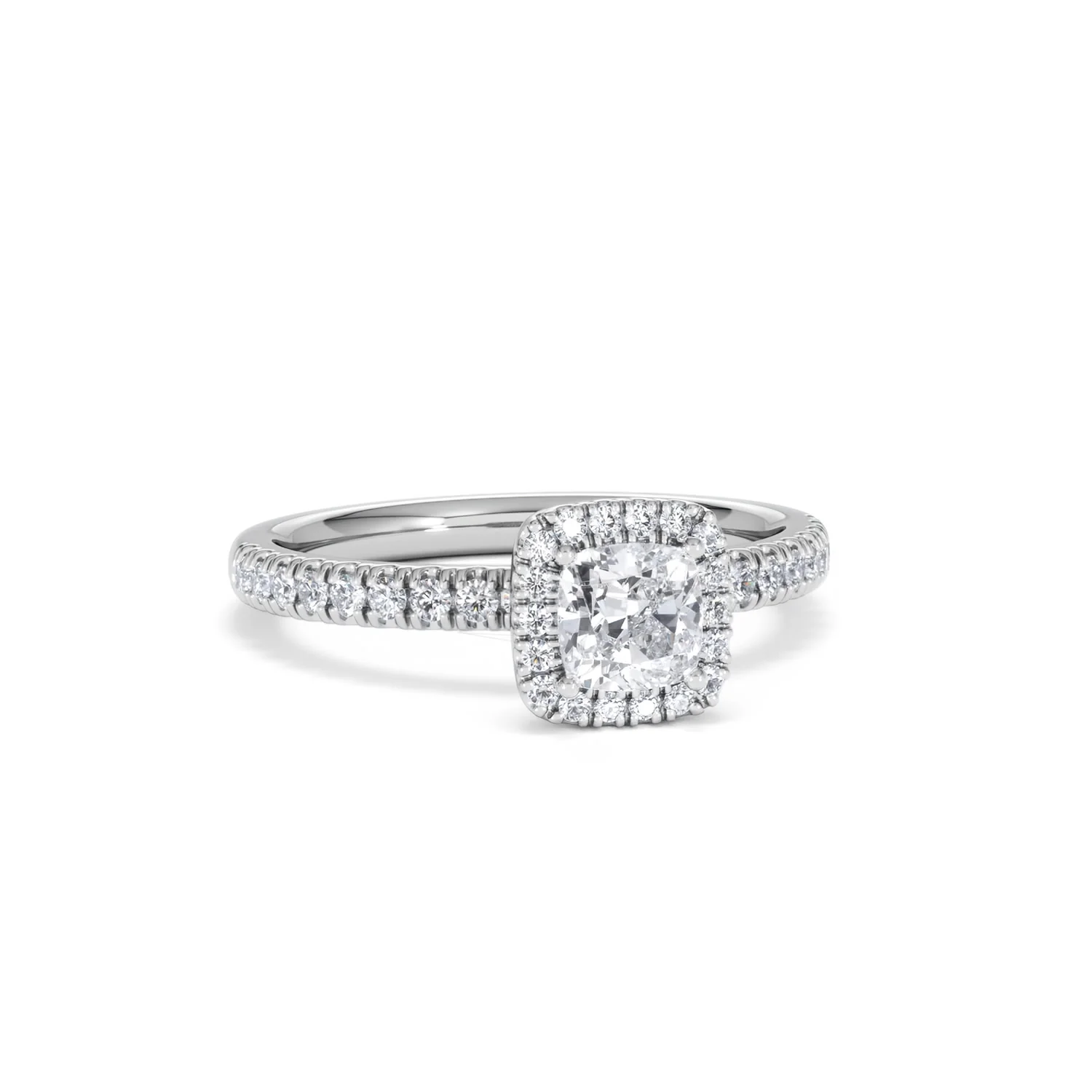 Beatrice Lab Diamond Halo Engagement Ring in Platinum 1ct F/VS1 - Image 11