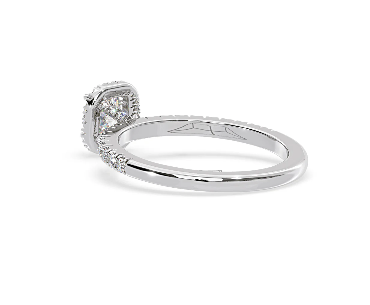 Beatrice Lab Diamond Halo Engagement Ring in Platinum 1ct F/VS1 - Image 118