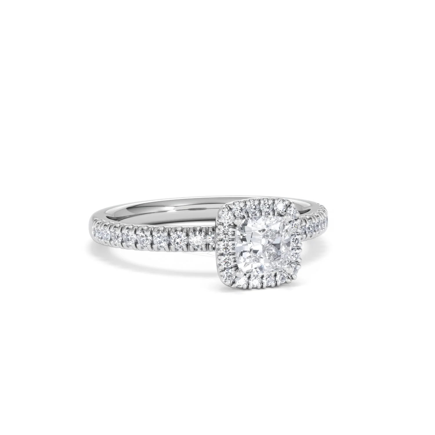 Beatrice Lab Diamond Halo Engagement Ring in Platinum 1ct F/VS1 - Image 12