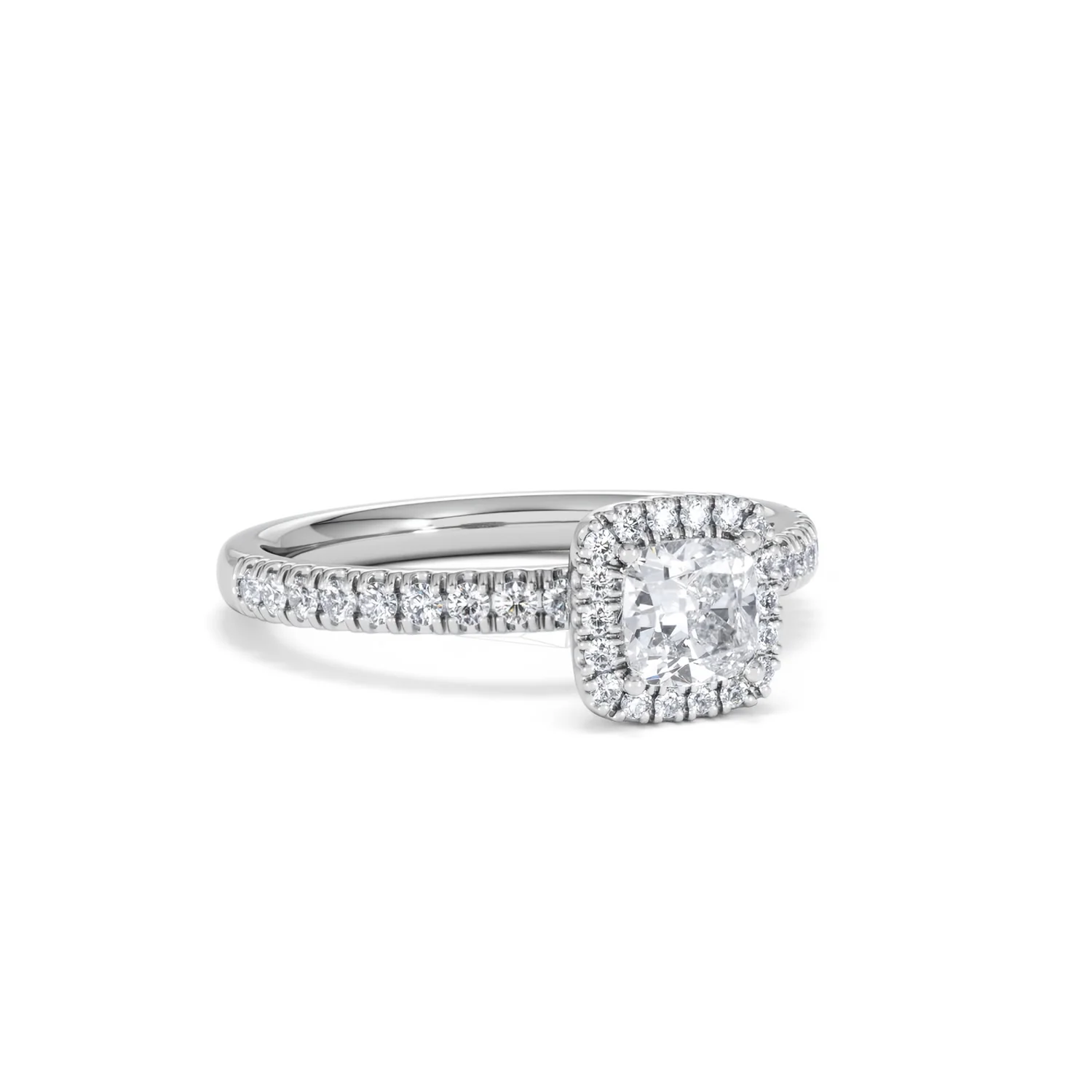 Beatrice Lab Diamond Halo Engagement Ring in Platinum 1ct F/VS1 - Image 13
