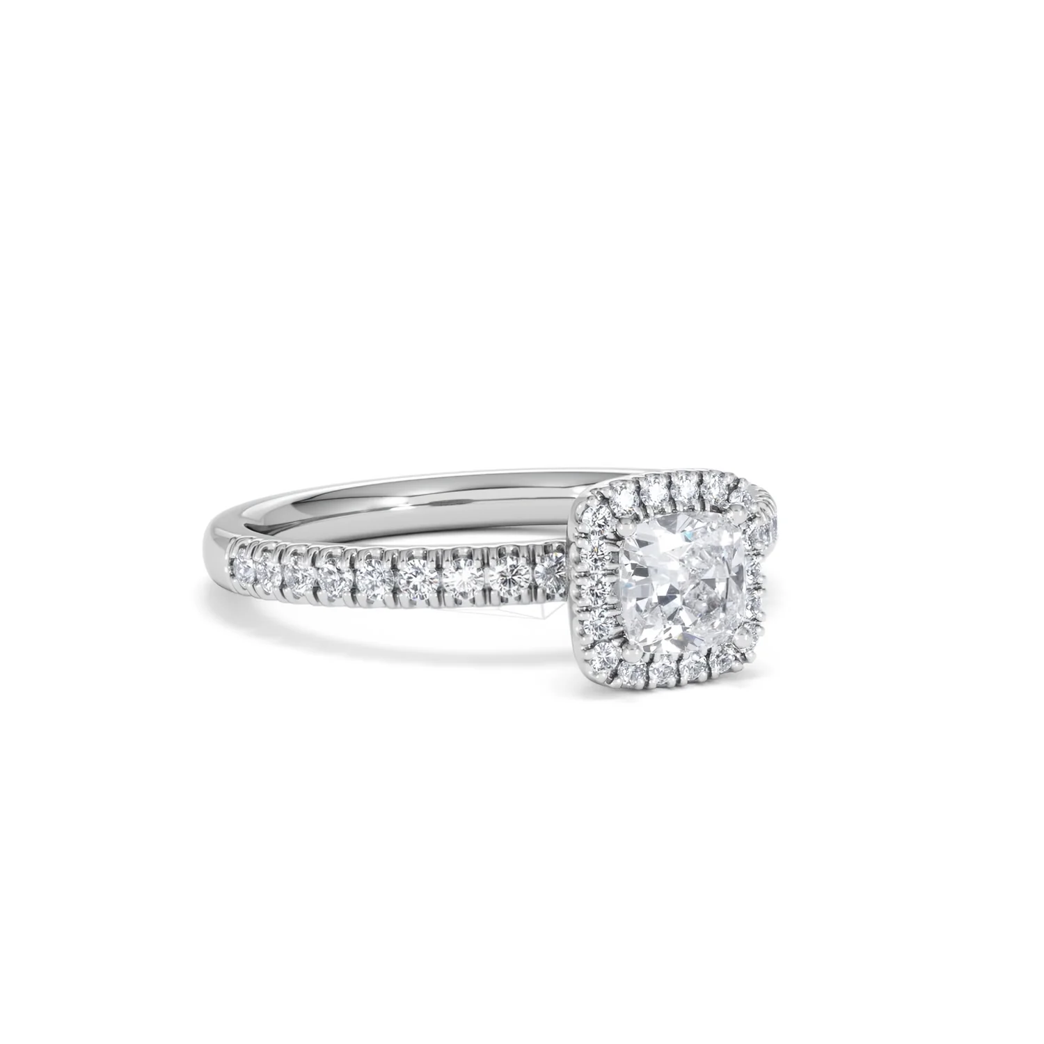 Beatrice Lab Diamond Halo Engagement Ring in Platinum 1ct F/VS1 - Image 14