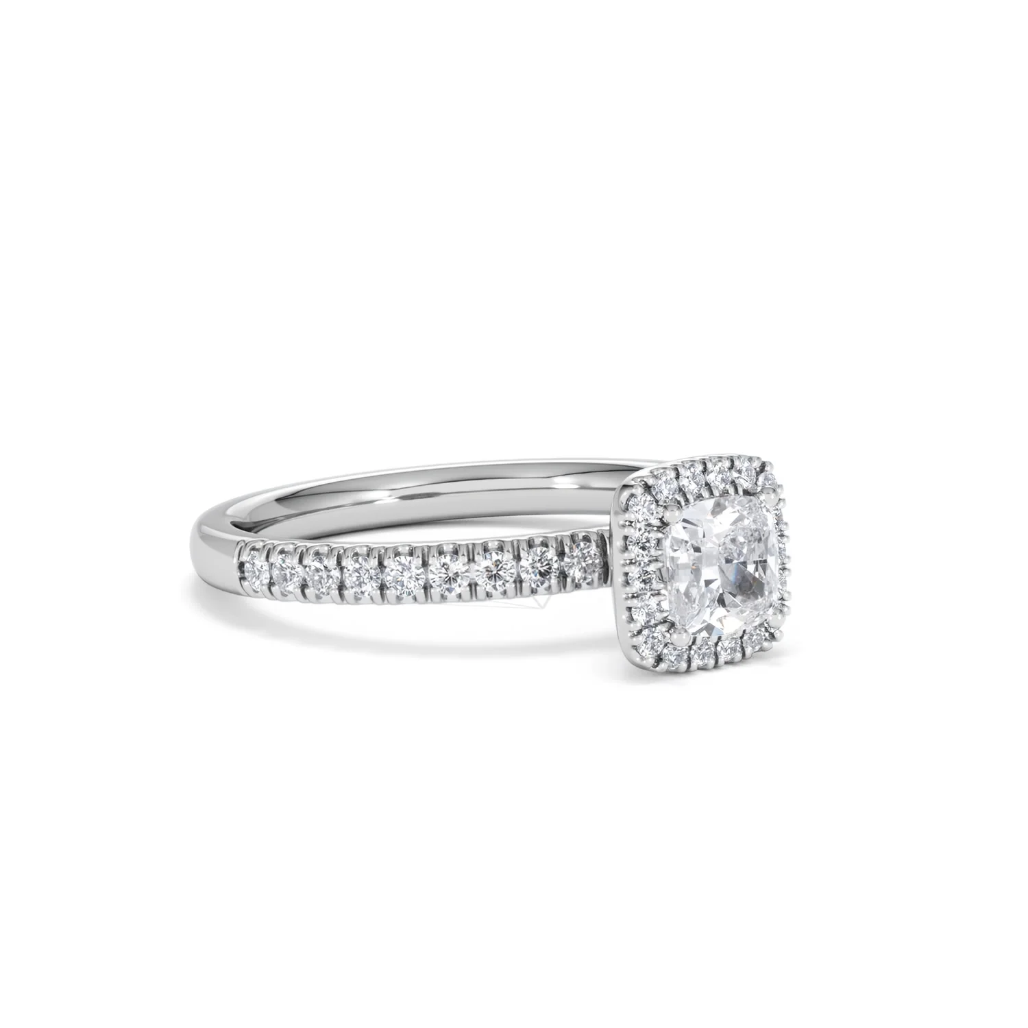 Beatrice Lab Diamond Halo Engagement Ring in Platinum 1ct F/VS1 - Image 16