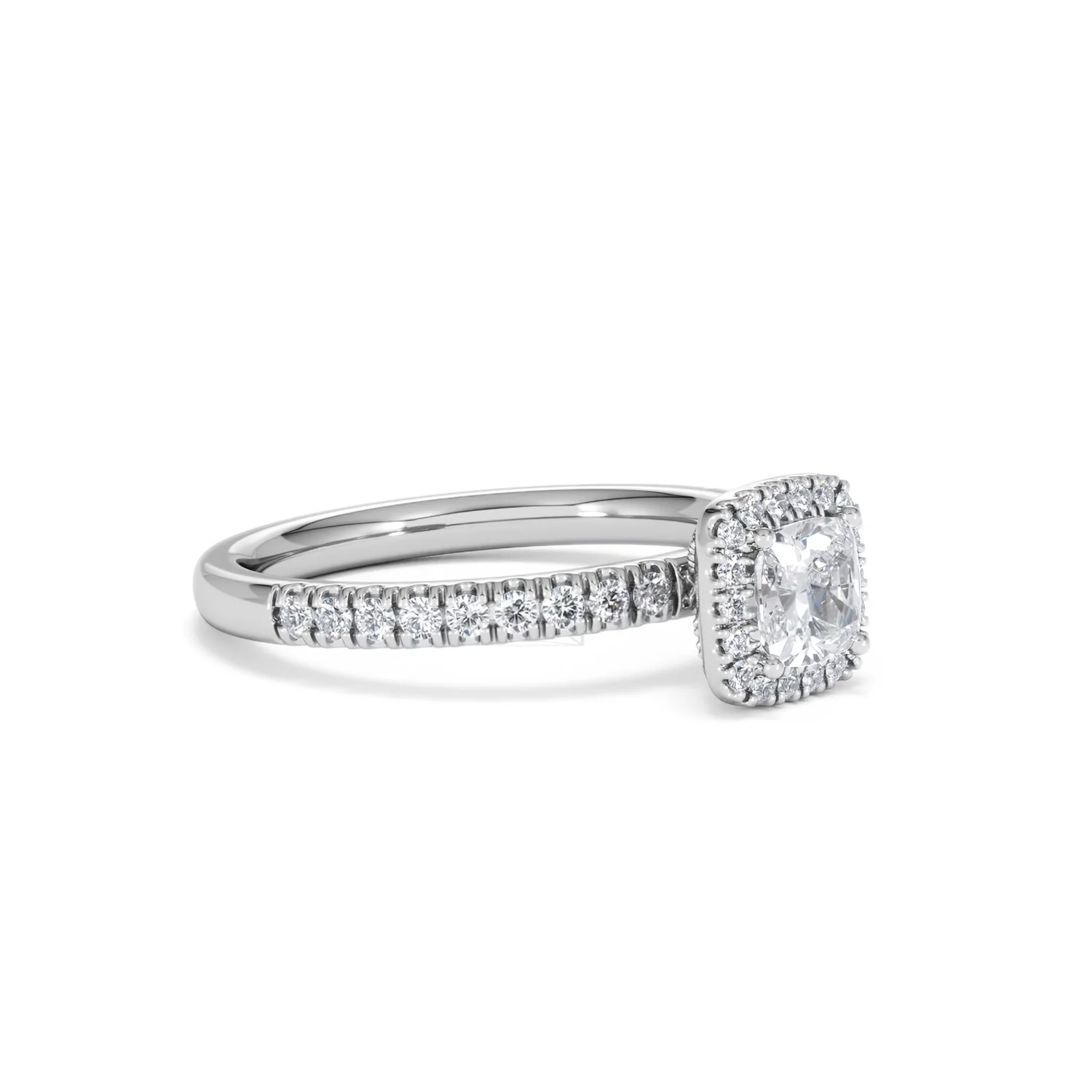Beatrice Lab Diamond Halo Engagement Ring in Platinum 1ct F/VS1 - Image 18