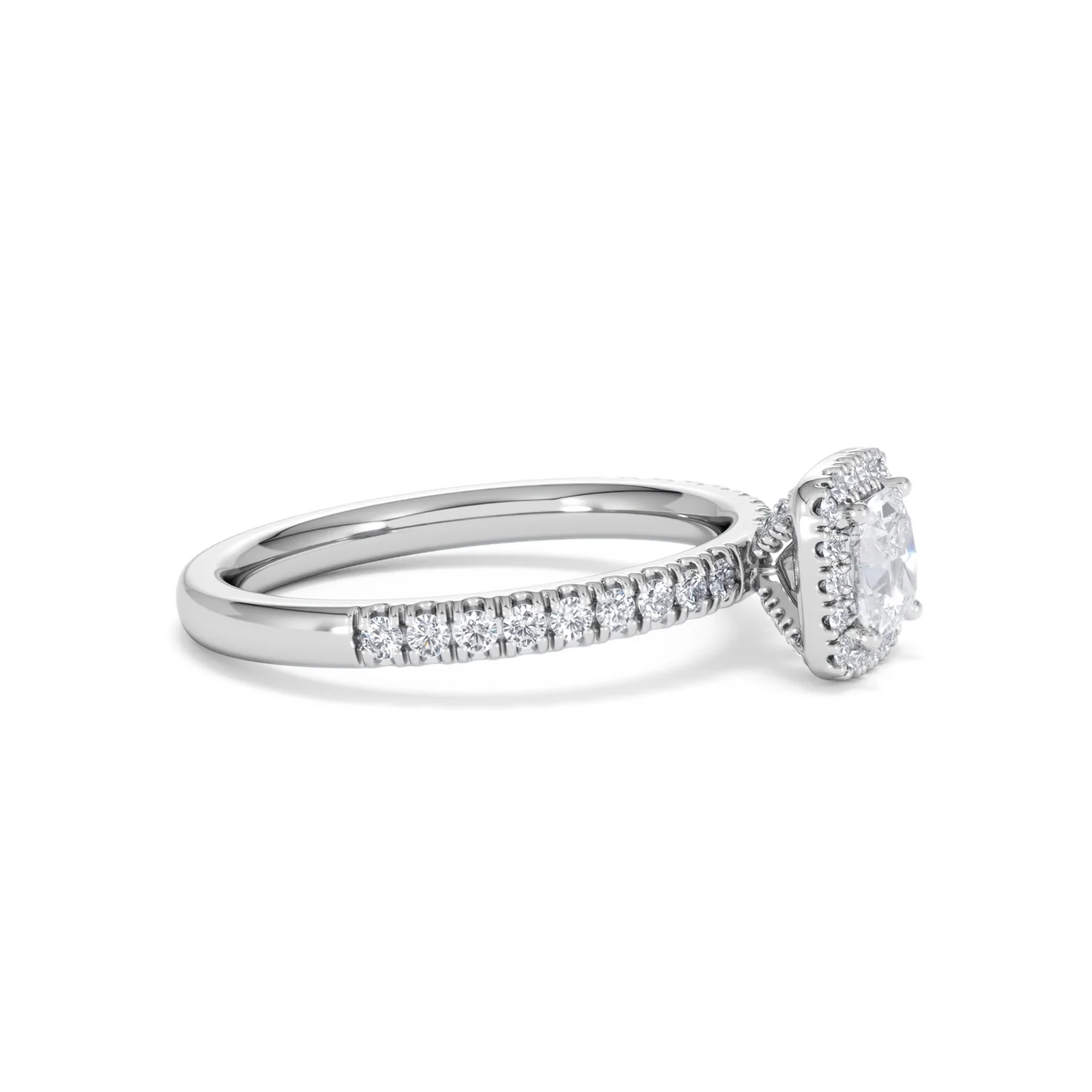 Beatrice Lab Diamond Halo Engagement Ring in Platinum 1ct F/VS1 - Image 23