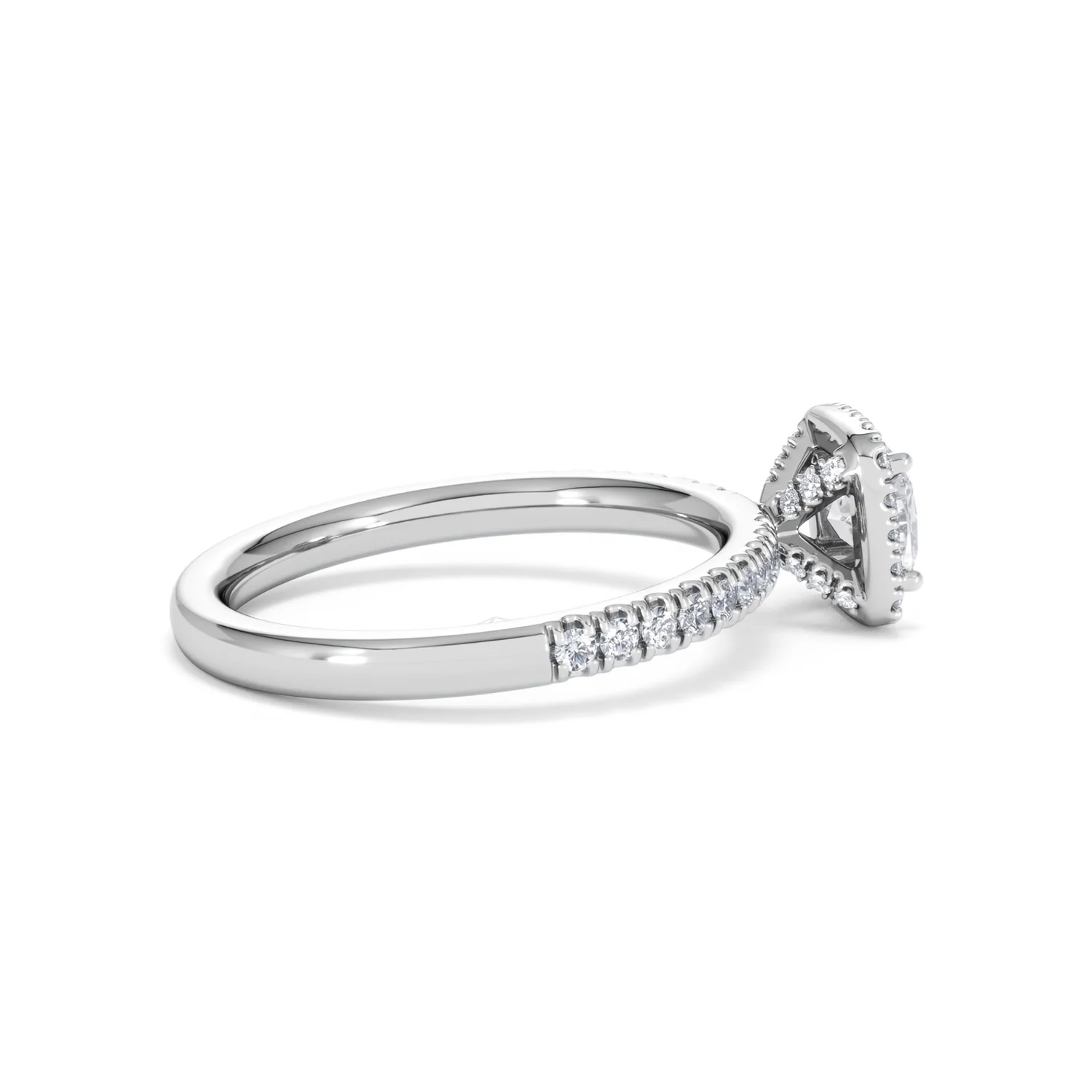 Beatrice Lab Diamond Halo Engagement Ring in Platinum 1ct F/VS1 - Image 31