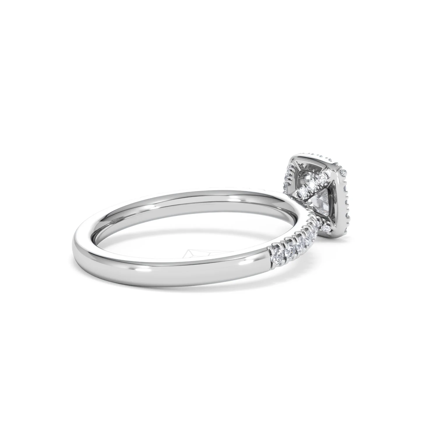 Beatrice Lab Diamond Halo Engagement Ring in Platinum 1ct F/VS1 - Image 36