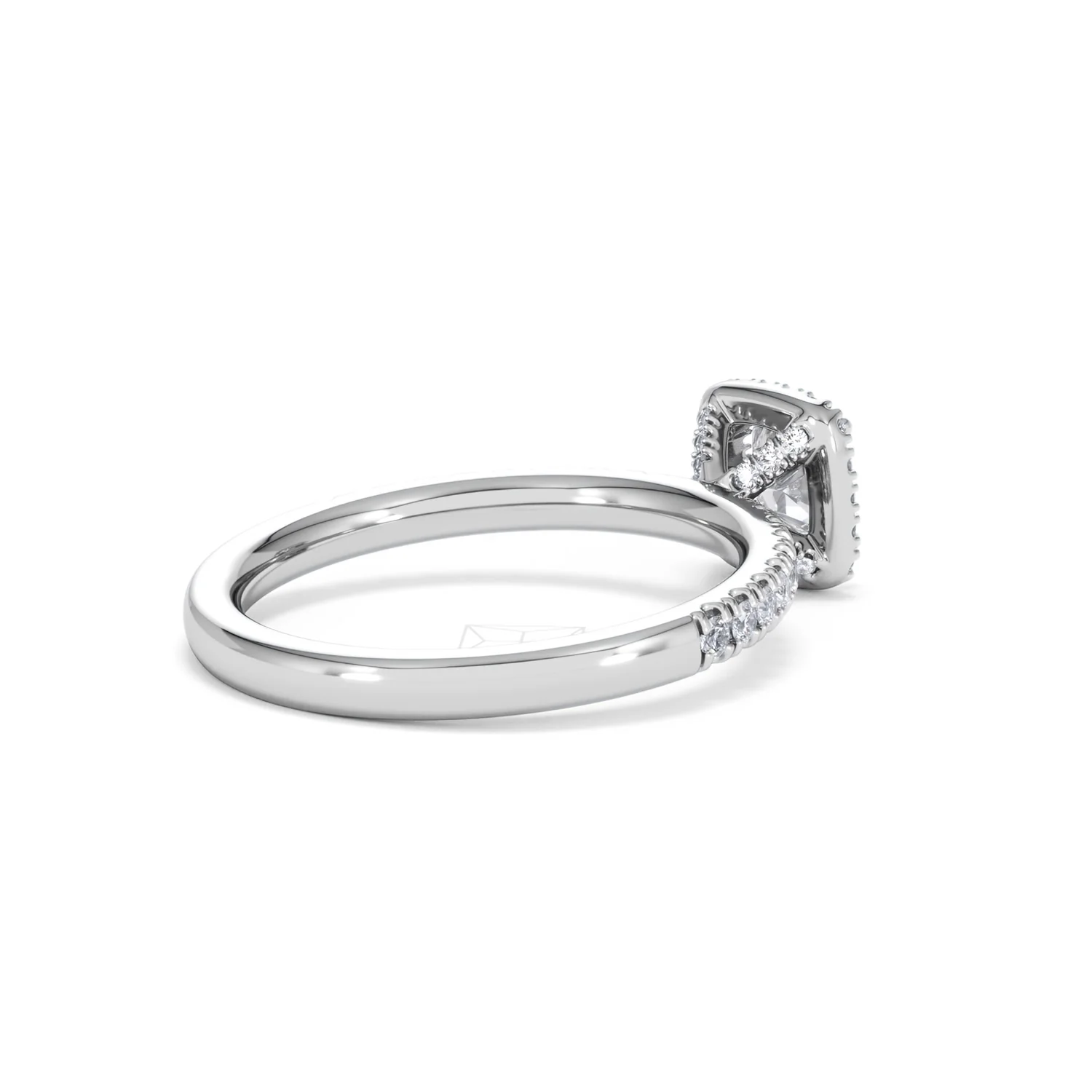 Beatrice Lab Diamond Halo Engagement Ring in Platinum 1ct F/VS1 - Image 37