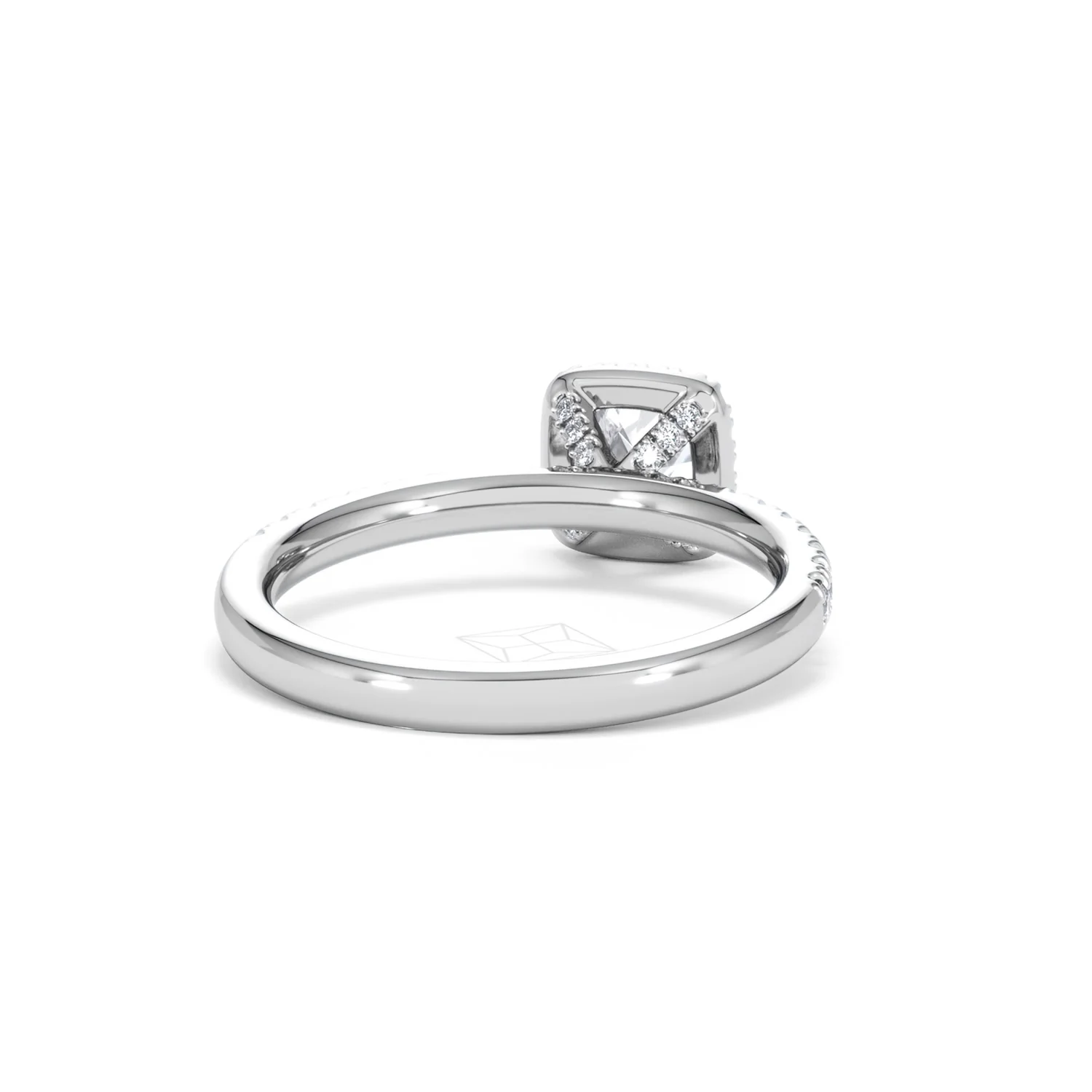 Beatrice Lab Diamond Halo Engagement Ring in Platinum 1ct F/VS1 - Image 44