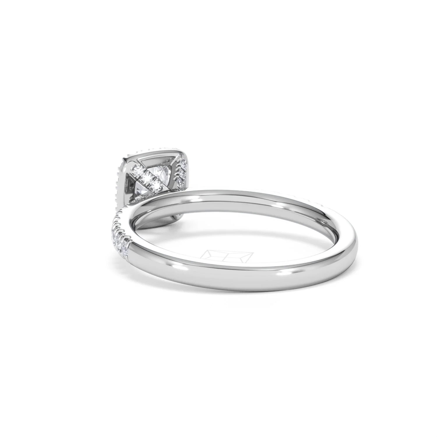 Beatrice Lab Diamond Halo Engagement Ring in Platinum 1ct F/VS1 - Image 55