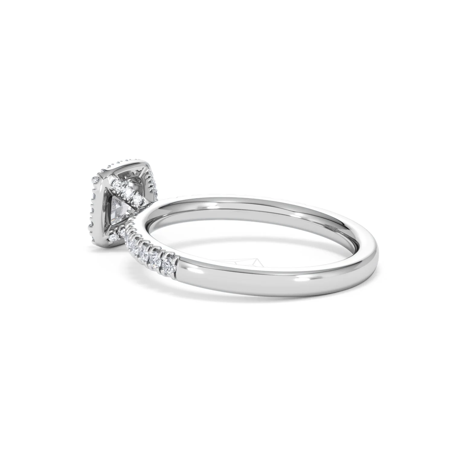 Beatrice Lab Diamond Halo Engagement Ring in Platinum 1ct F/VS1 - Image 60