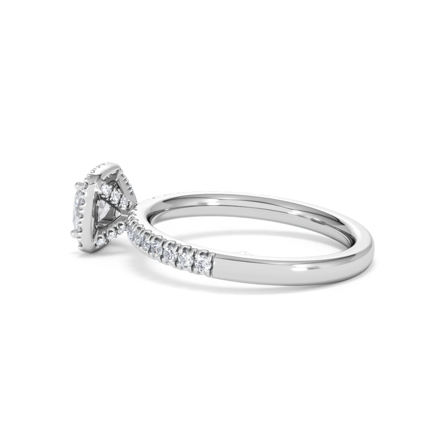 Beatrice Lab Diamond Halo Engagement Ring in Platinum 1ct F/VS1 - Image 64