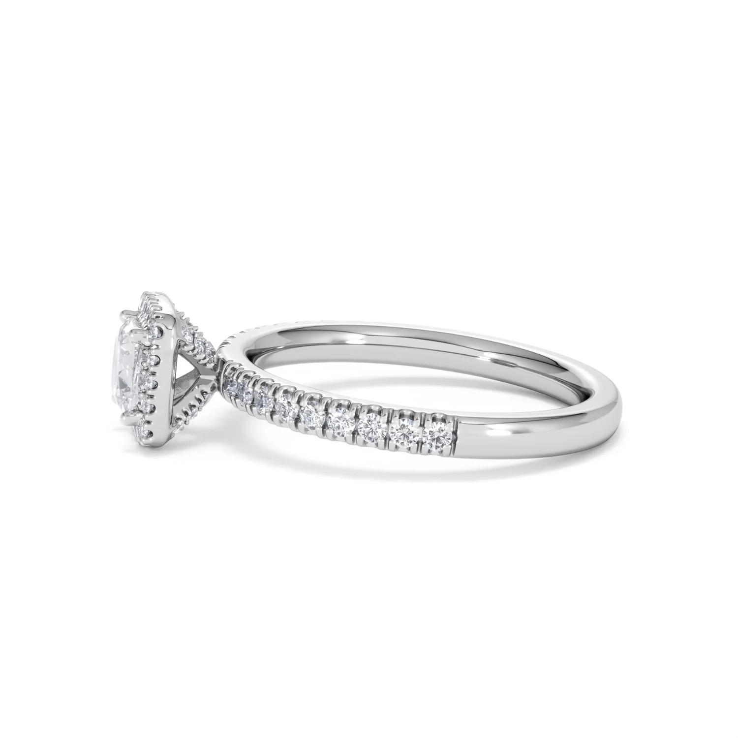 Beatrice Lab Diamond Halo Engagement Ring in Platinum 1ct F/VS1 - Image 70