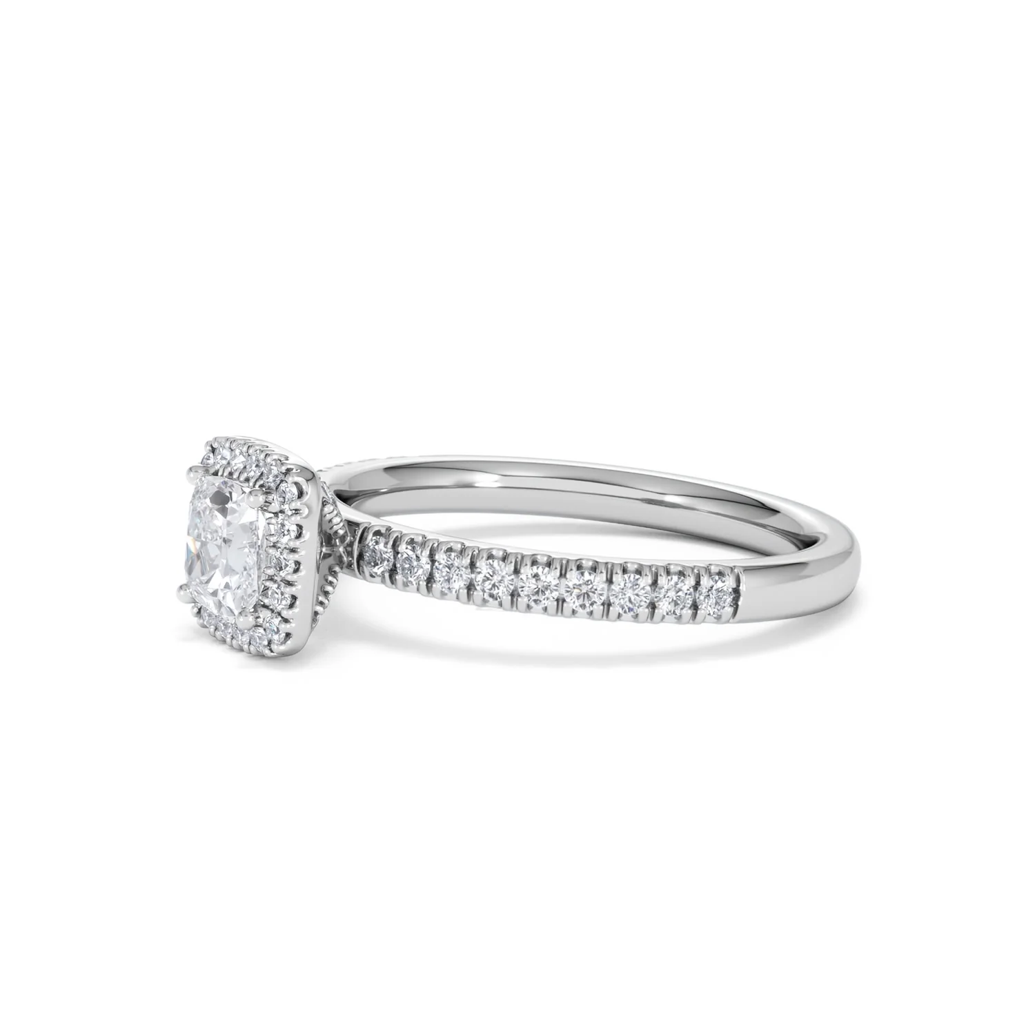 Beatrice Lab Diamond Halo Engagement Ring in Platinum 1ct F/VS1 - Image 75