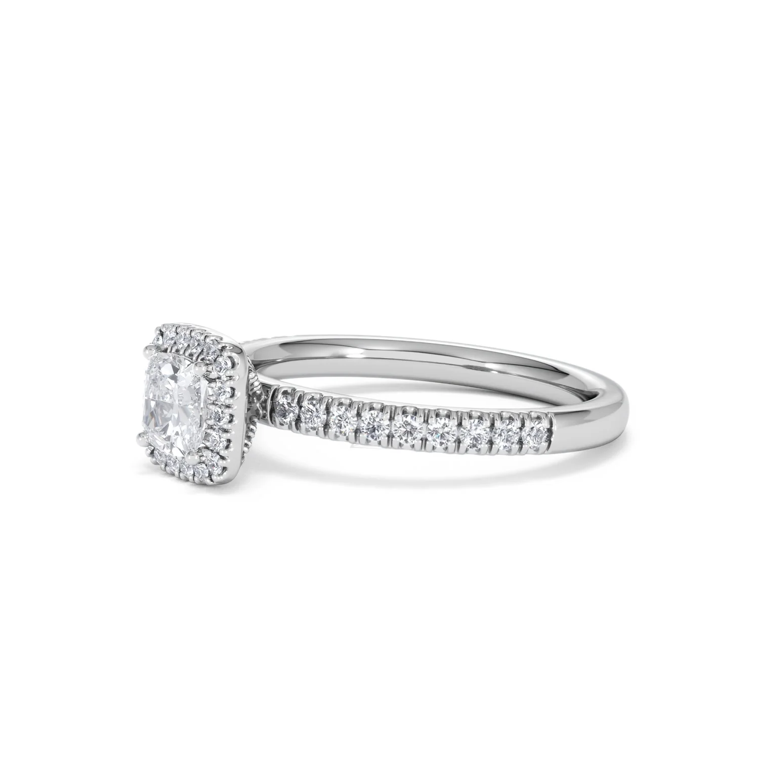 Beatrice Lab Diamond Halo Engagement Ring in Platinum 1ct F/VS1 - Image 76