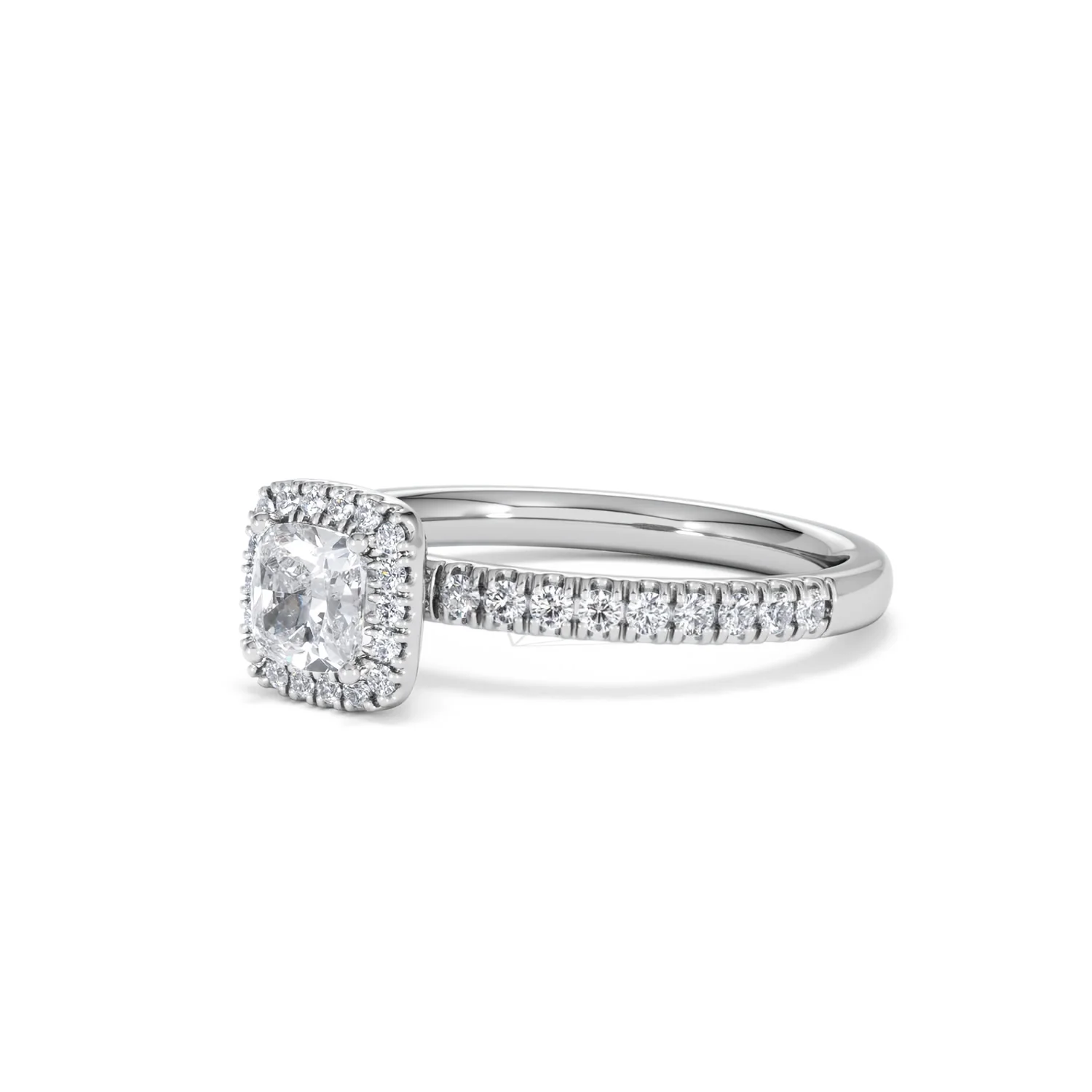 Beatrice Lab Diamond Halo Engagement Ring in Platinum 1ct F/VS1 - Image 79