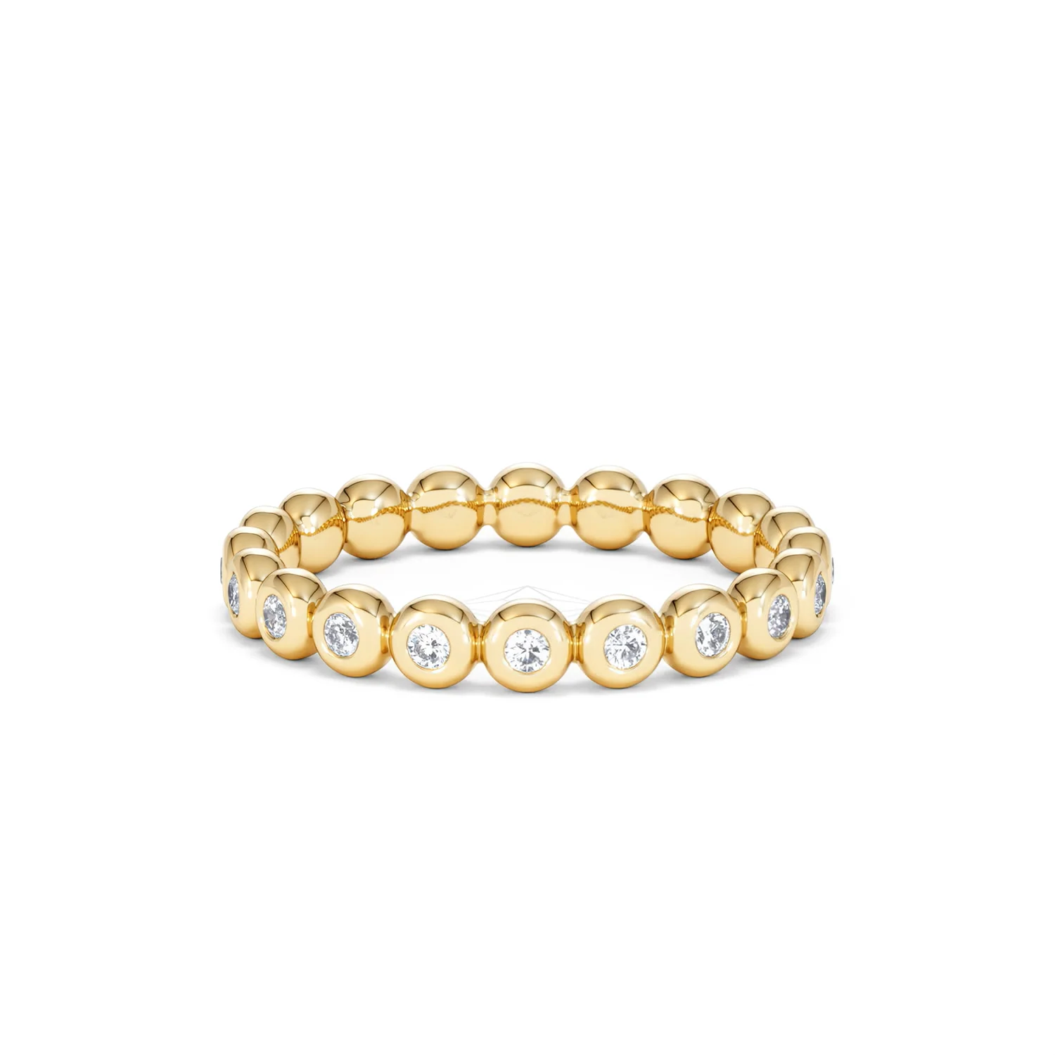 Lab Diamond Rubover Eternity Ring 0.33ct in 18K Gold Vermeil - Image 10