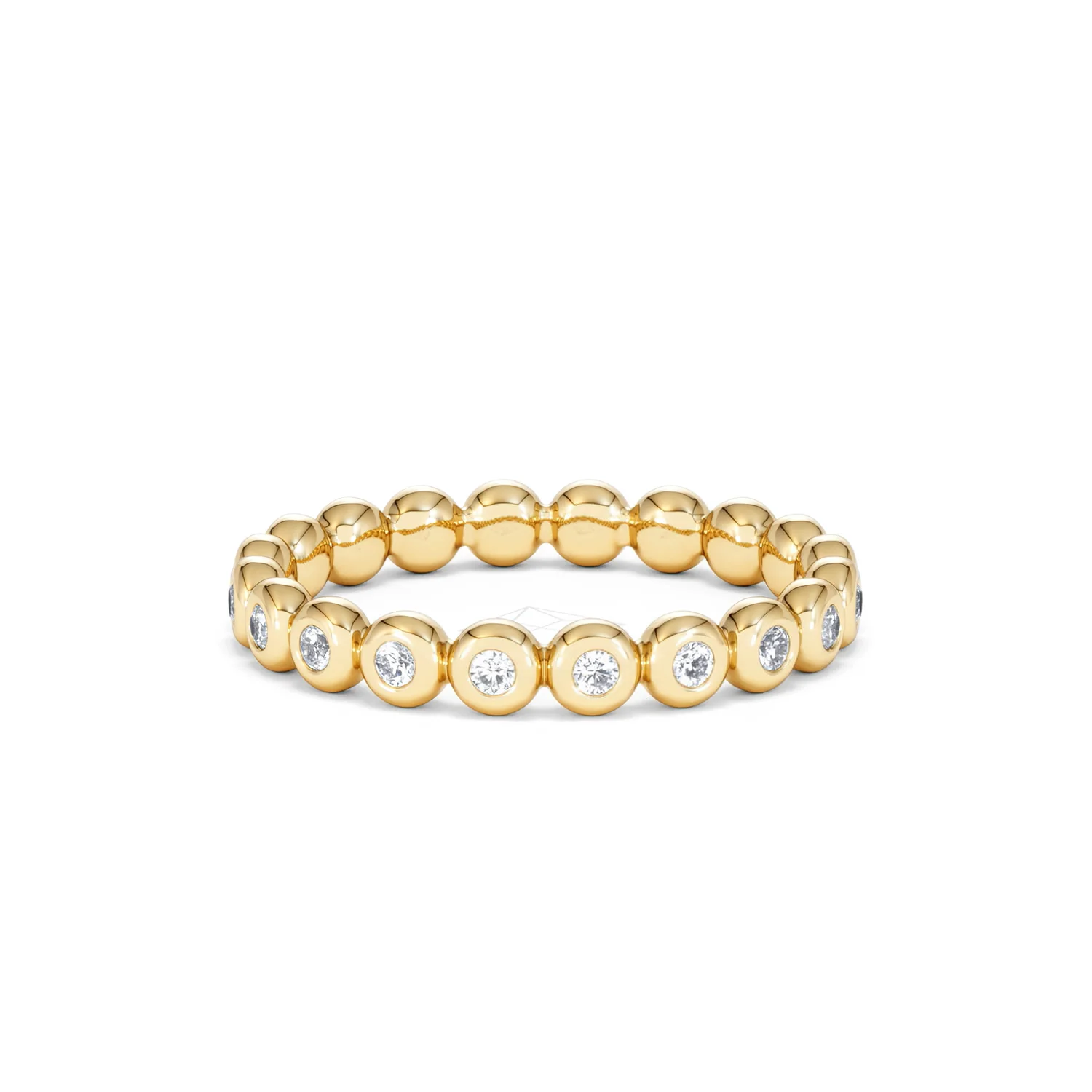 Lab Diamond Rubover Eternity Ring 0.33ct in 18K Gold Vermeil - Image 12